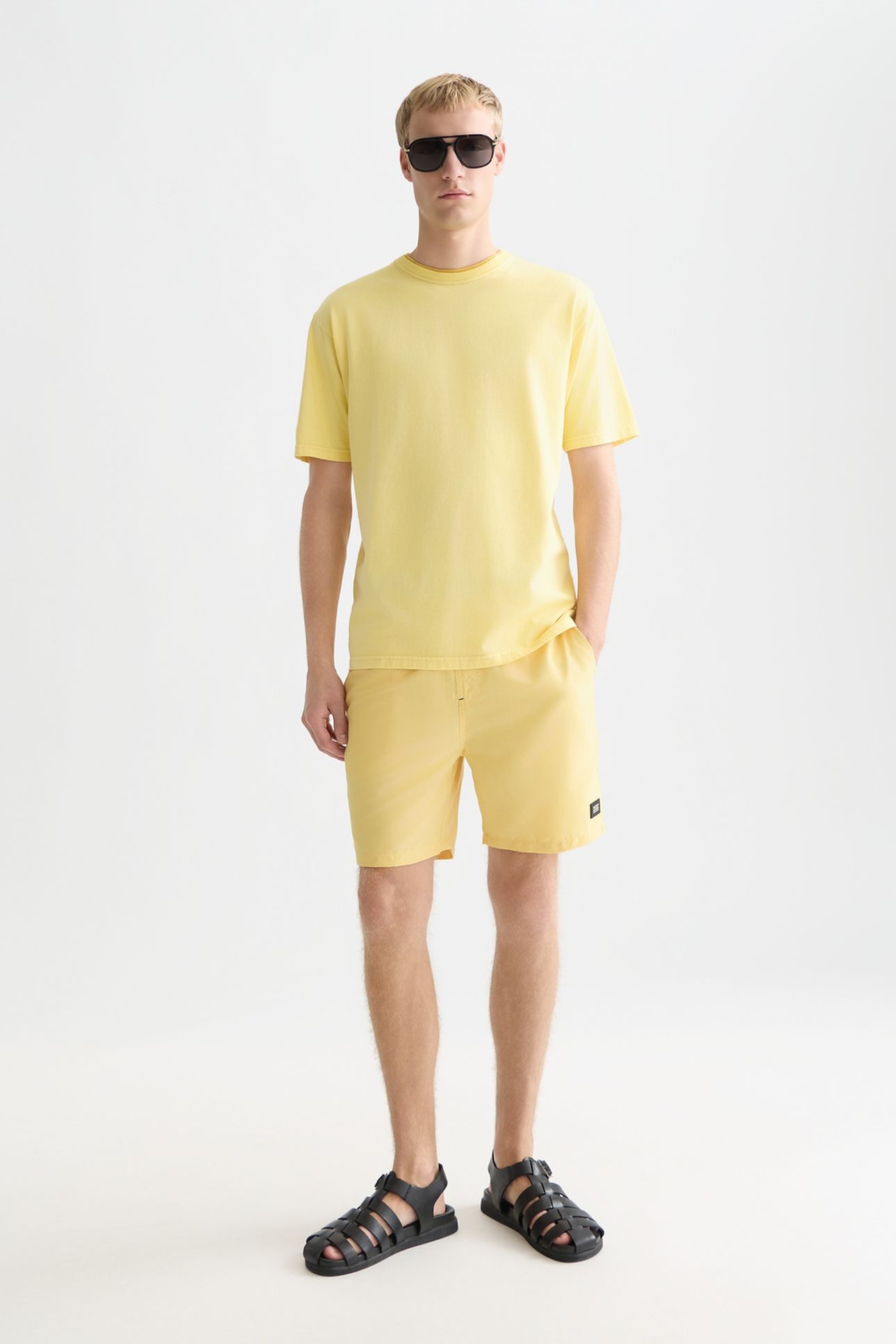 SOLID MIDLENGTH SWIM SHORTS MED YELLOW 3