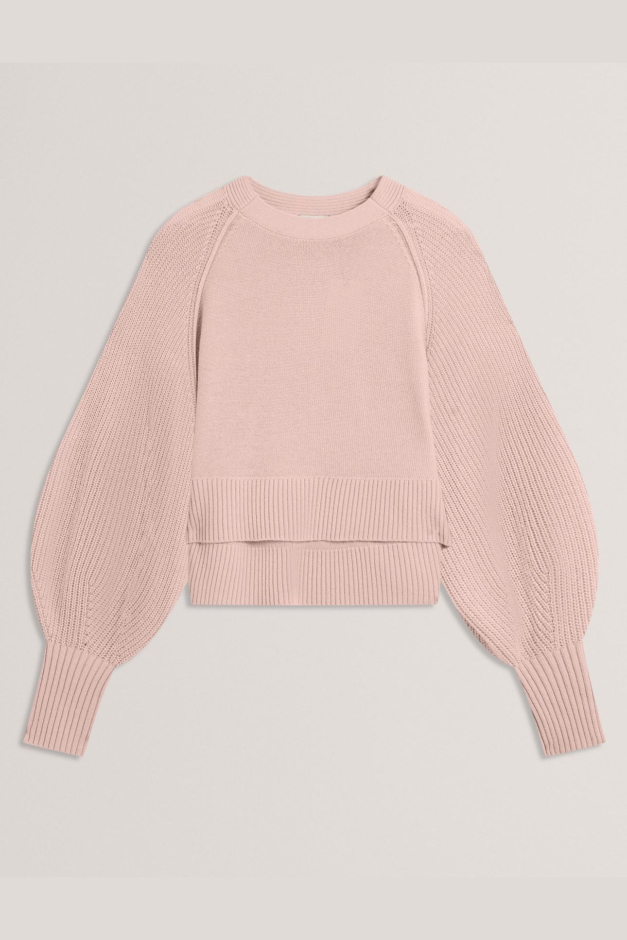 CREW NECK KNITTED JUMPER PINK 3
