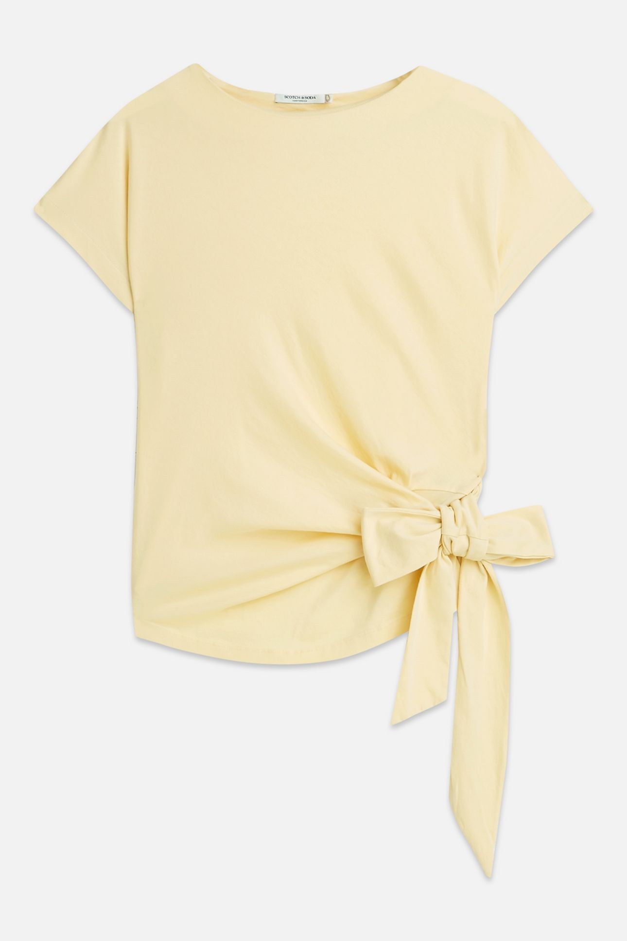 KNOTTED SLASH NECK T-SHIRT PARSNIP 4