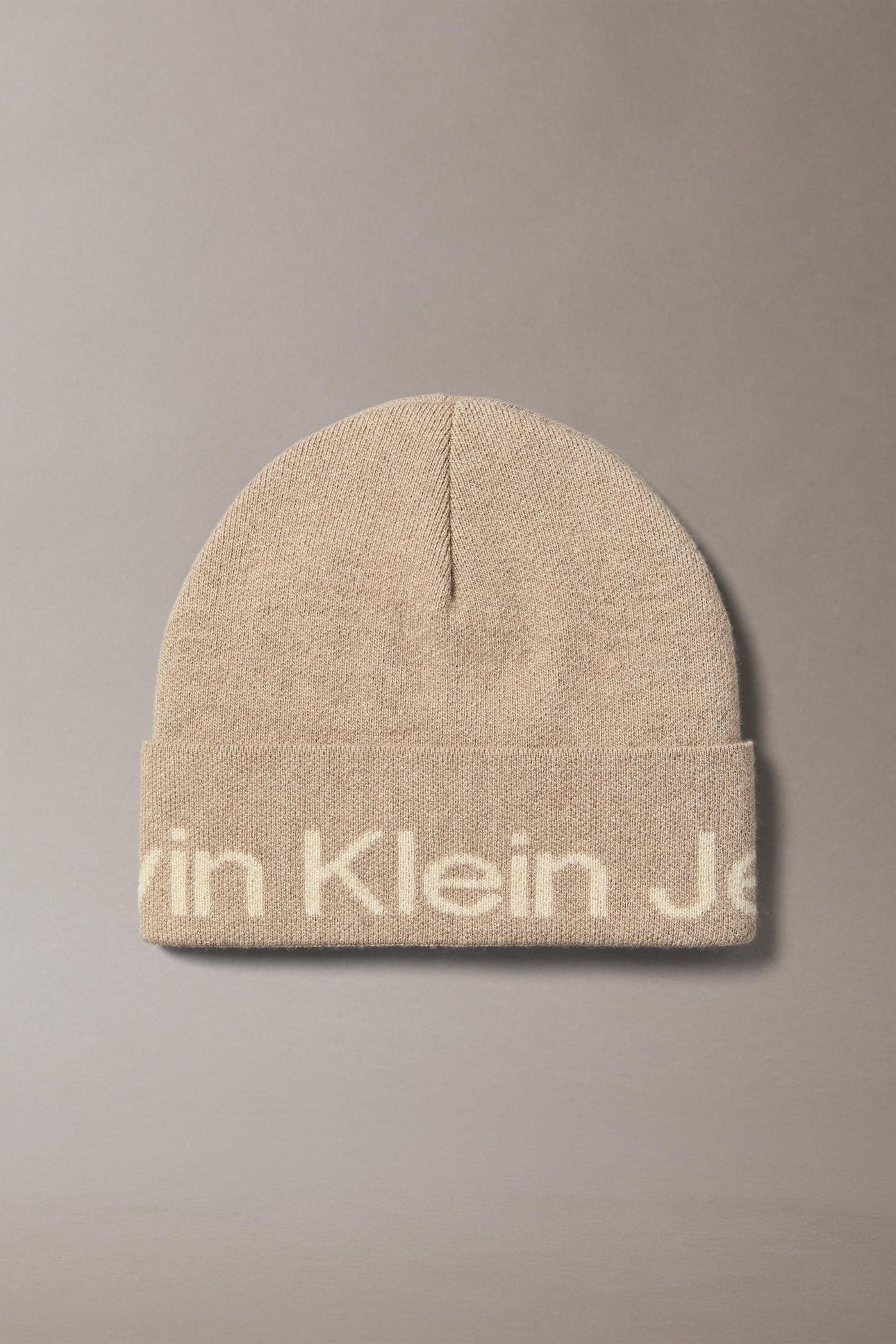 LOGO BEANIE PLAZA TAUPE 1