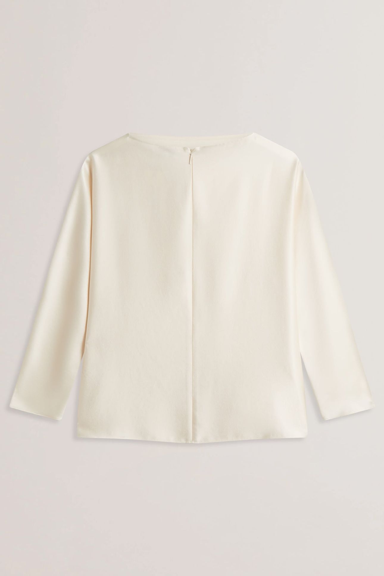 VOUGA SLASH NECK SATIN TOP IVORY 4