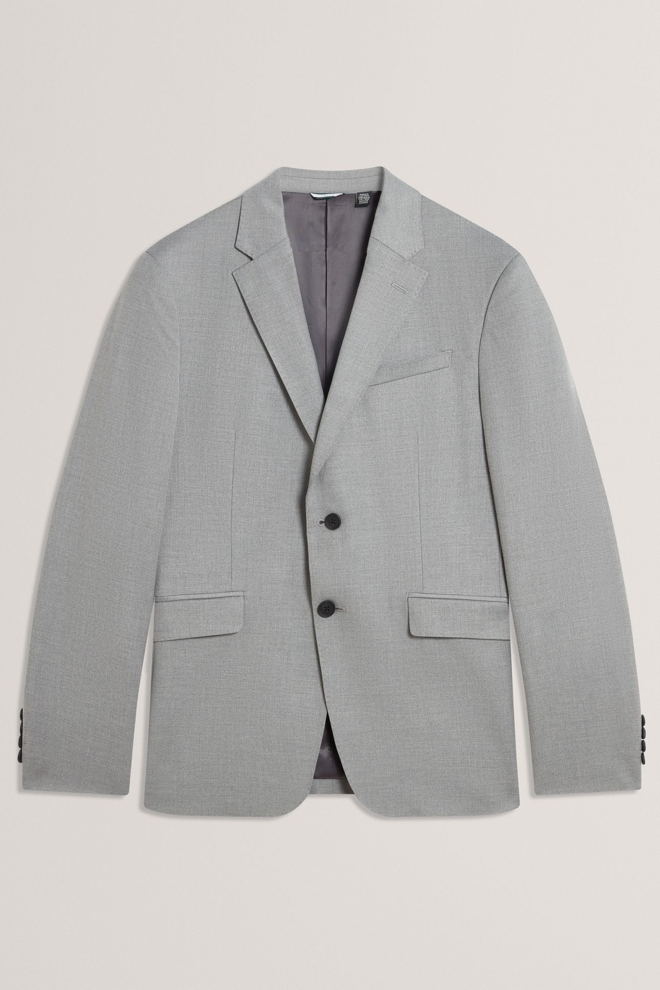 SLIM FIT WOOL BLEND SUIT BLAZER GREY 3