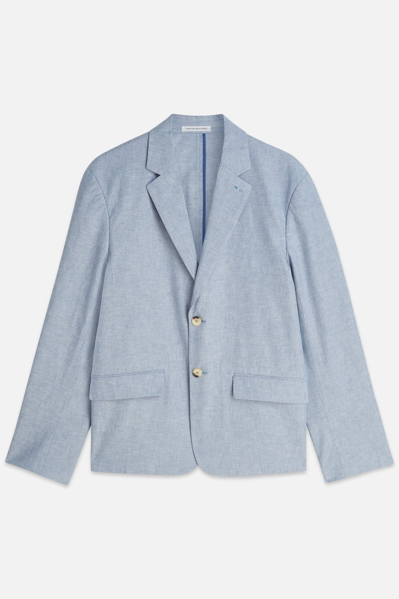 UNCONSTRUCTED LINENBLEND RELAXEDFIT BLAZER NAVY 1
