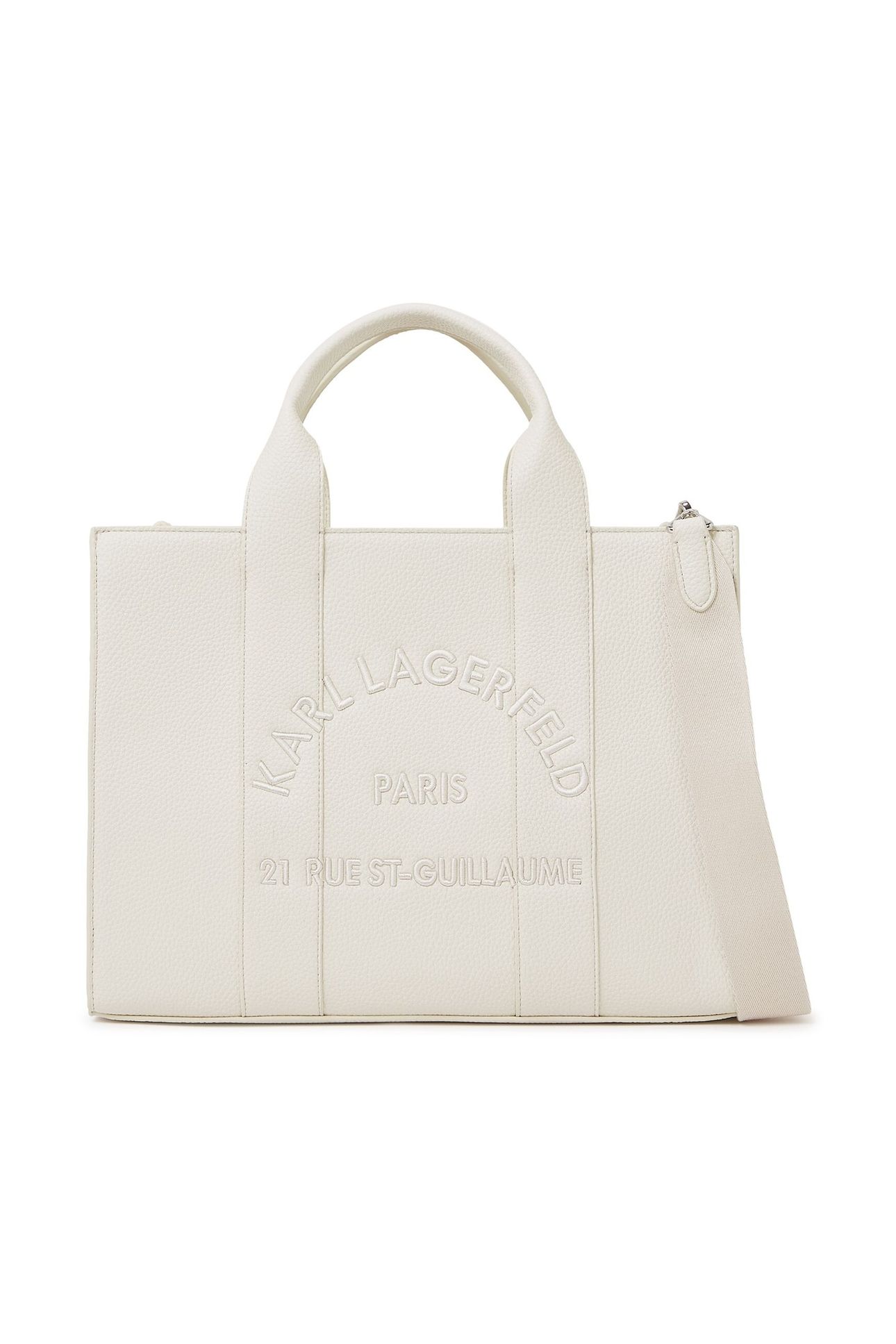 K/RSG MD SQUARE TOTE PEB EMB OFF WHITE 1