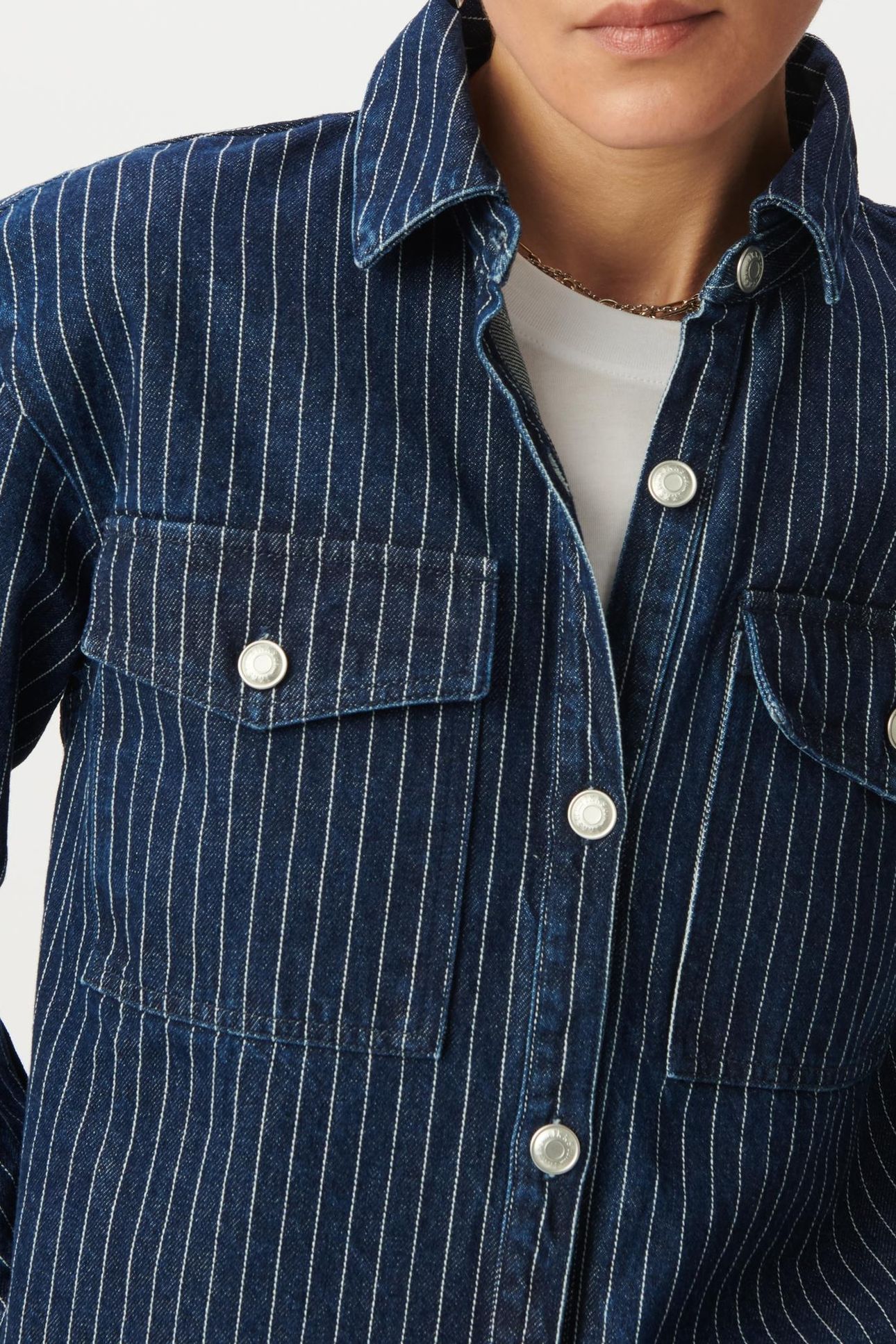 WHITE DENIM STRIPED SHIRT 7