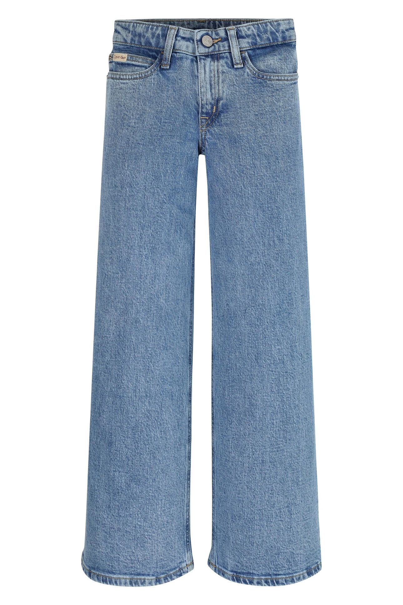 GIRLS MID RISE WIDE LEG RELAXED SALT AND PEPPER BLUE 1