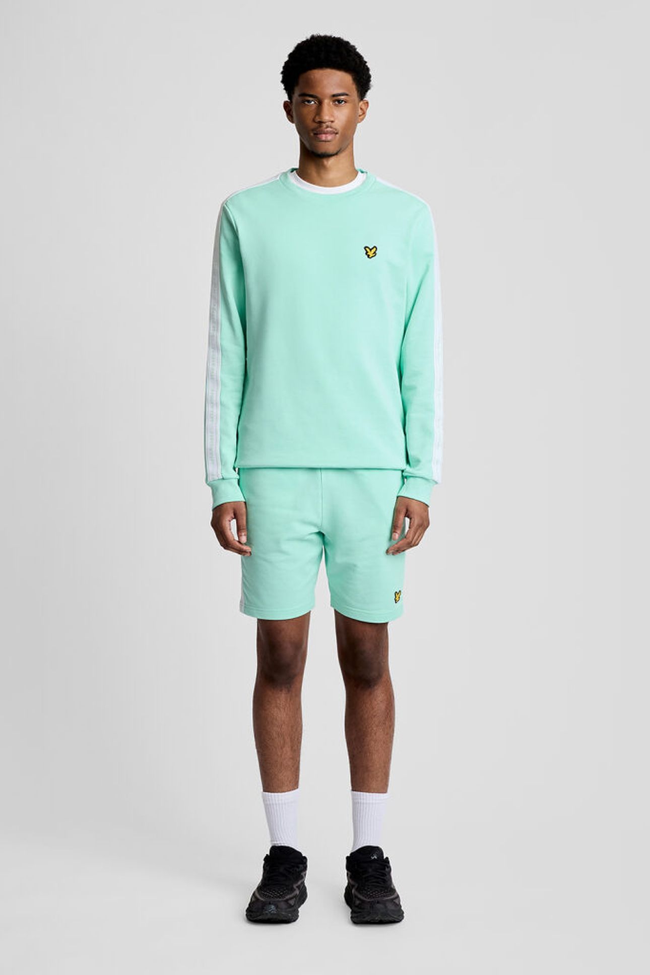 JACQUARD TAPE CREW NECK COOL MINT 3