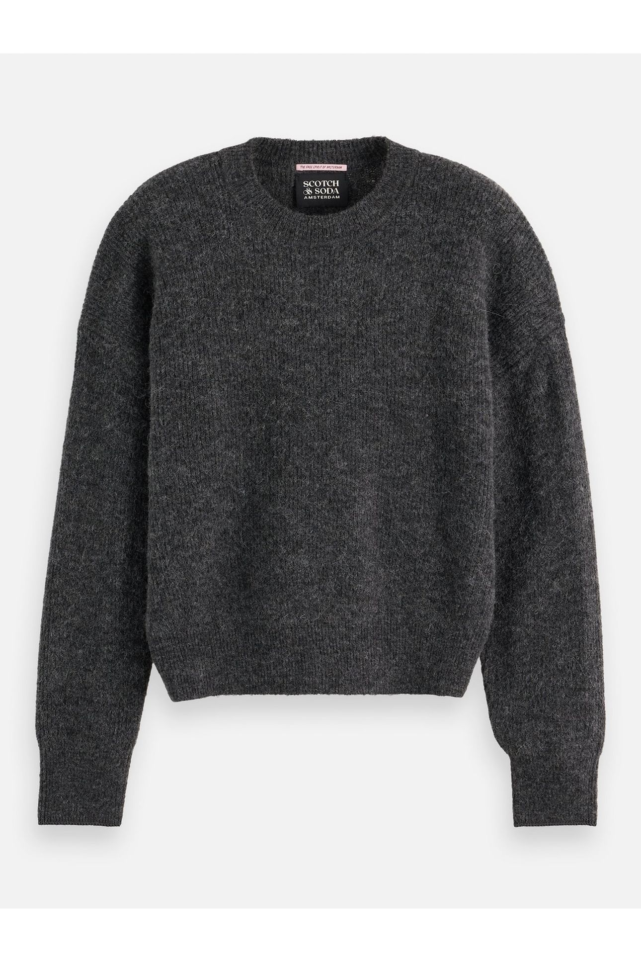 CORE FUZZY CREW NECK PULLOVER MEDIUM GREY 4