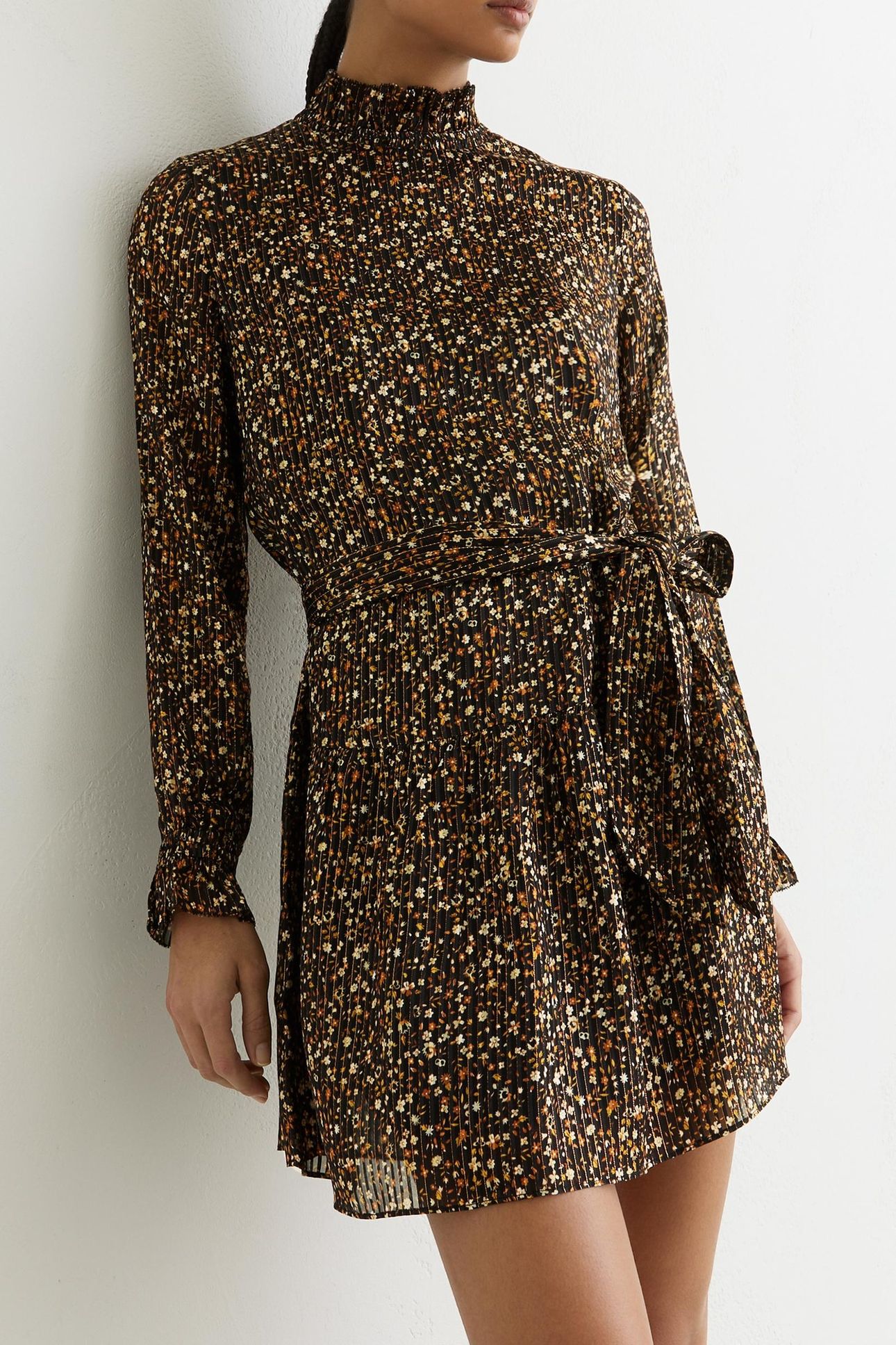 FLORAL LUREX FLIPPY PRINT BLACK 1