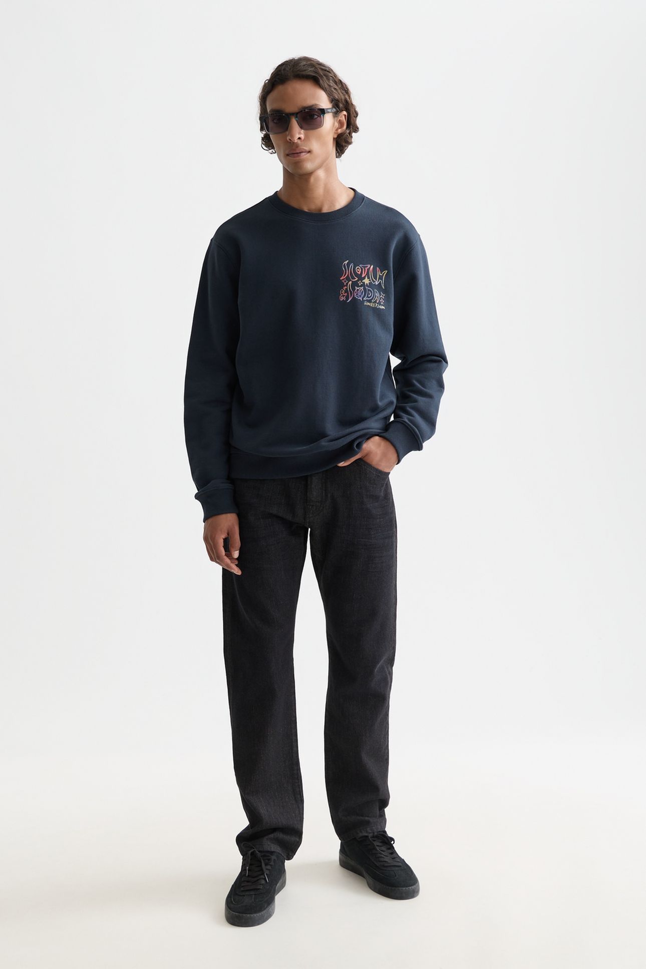 FRONT AND BACK ARTWORK REGULAR-FIT SWEATSHIRT DARK GREY 3