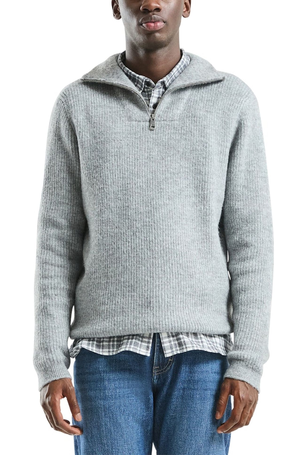 S.OLIVER-QS PULLOVER GREY/BLACK 1