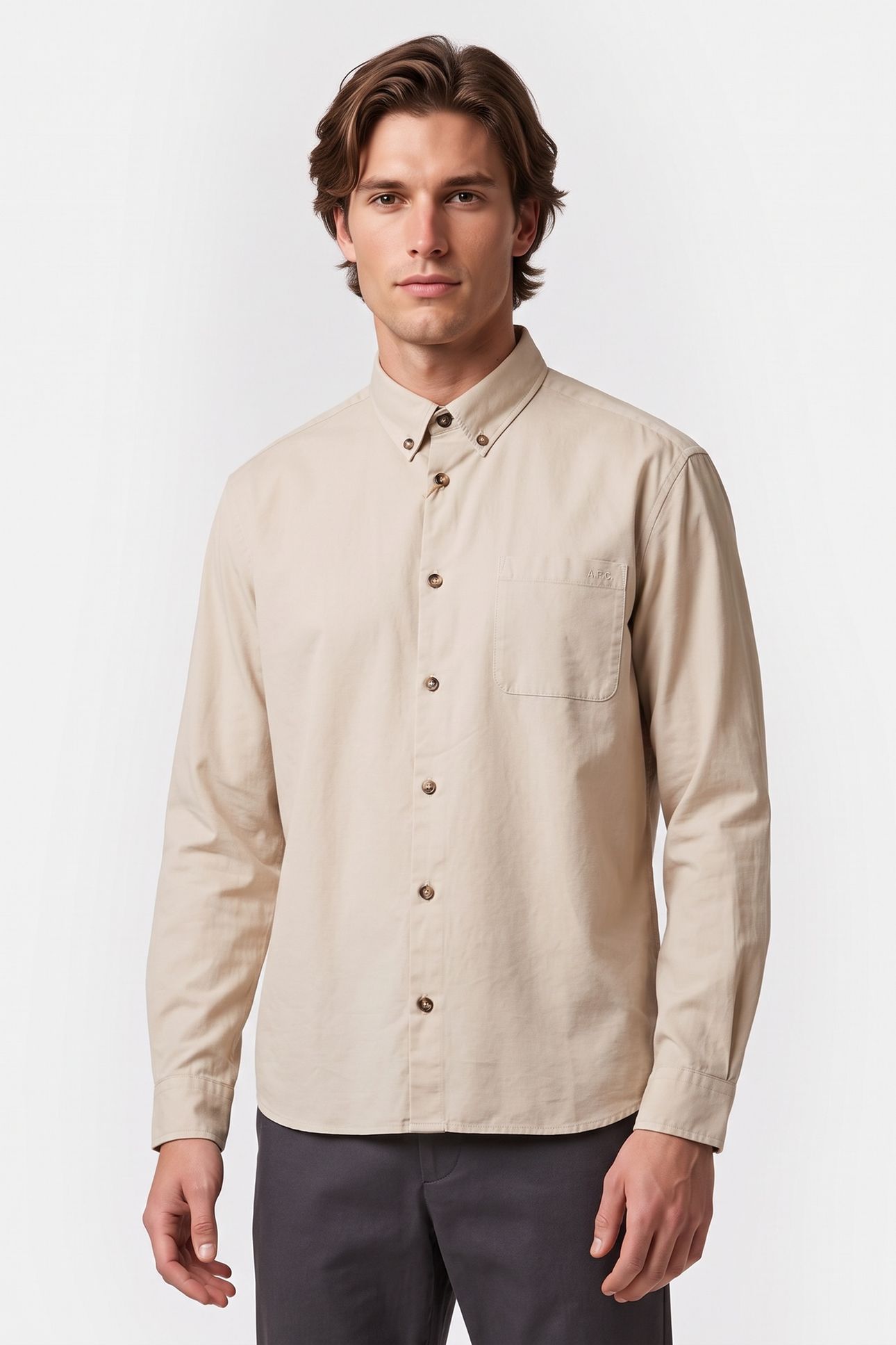 UNISEX SHIRT MATEO LOGO PUTTY 2
