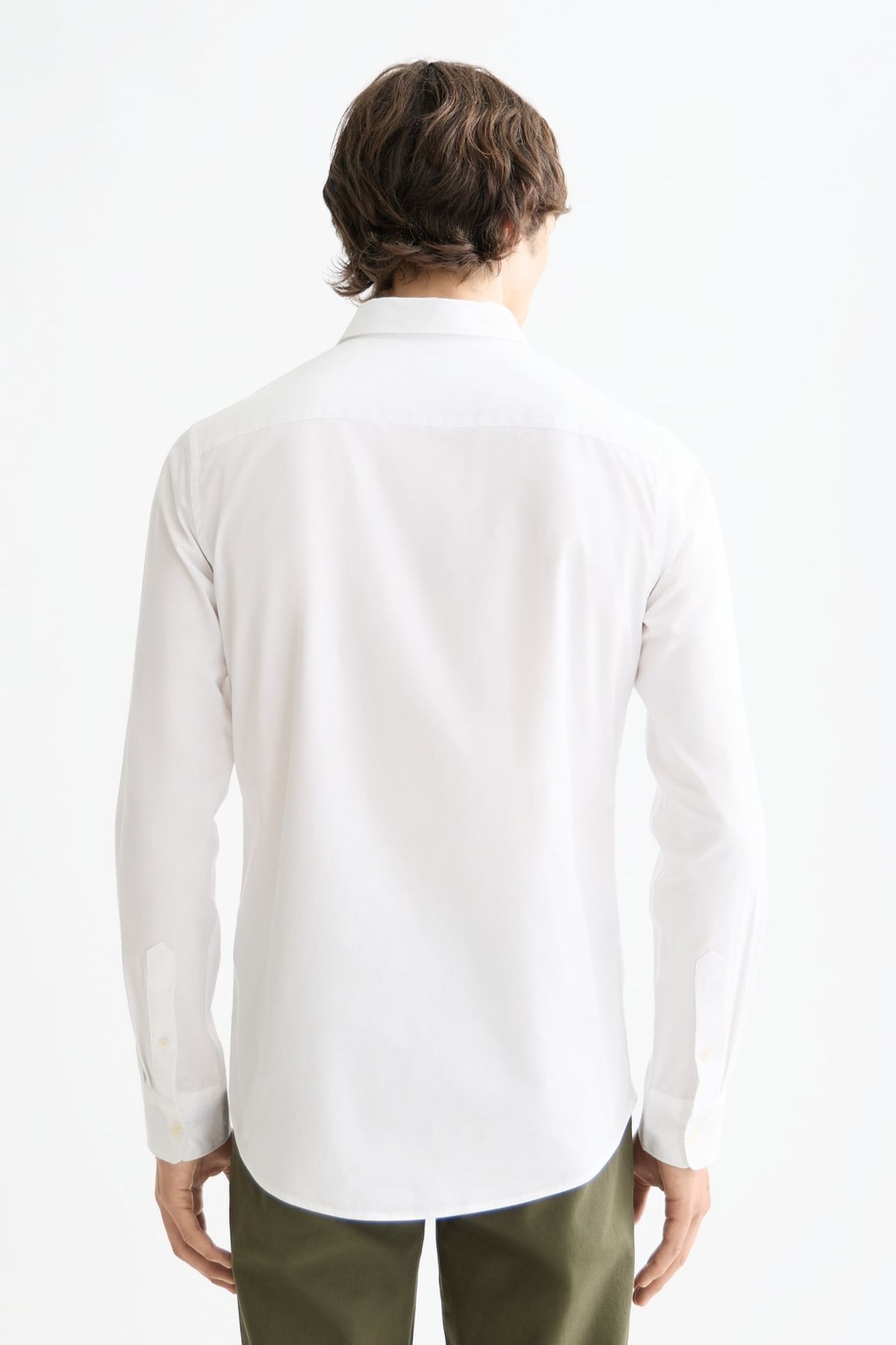 COTTON POPLIN SLIM-FIT SHIRT WHITE/PASTEL 2
