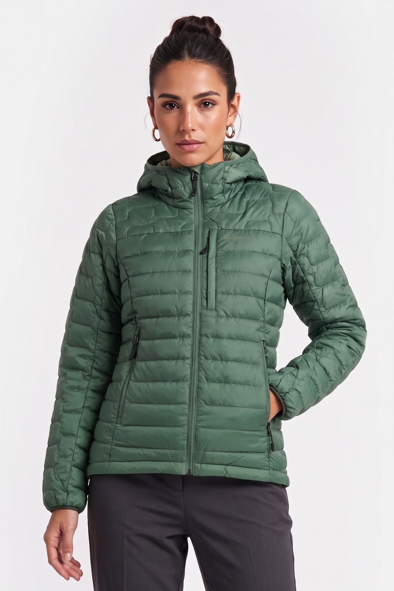 MAGMA LIGHT DOWN JACKET W/HOOD DARK JADE GREEN 1