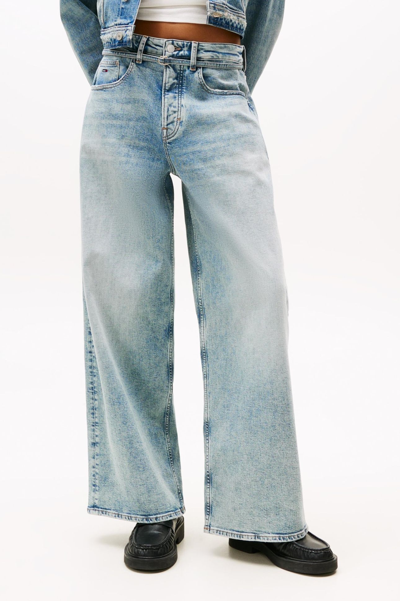 CHARLIE MID RISE LOOSE WIDE BEL DENIM MID LIGHT BLUE 1