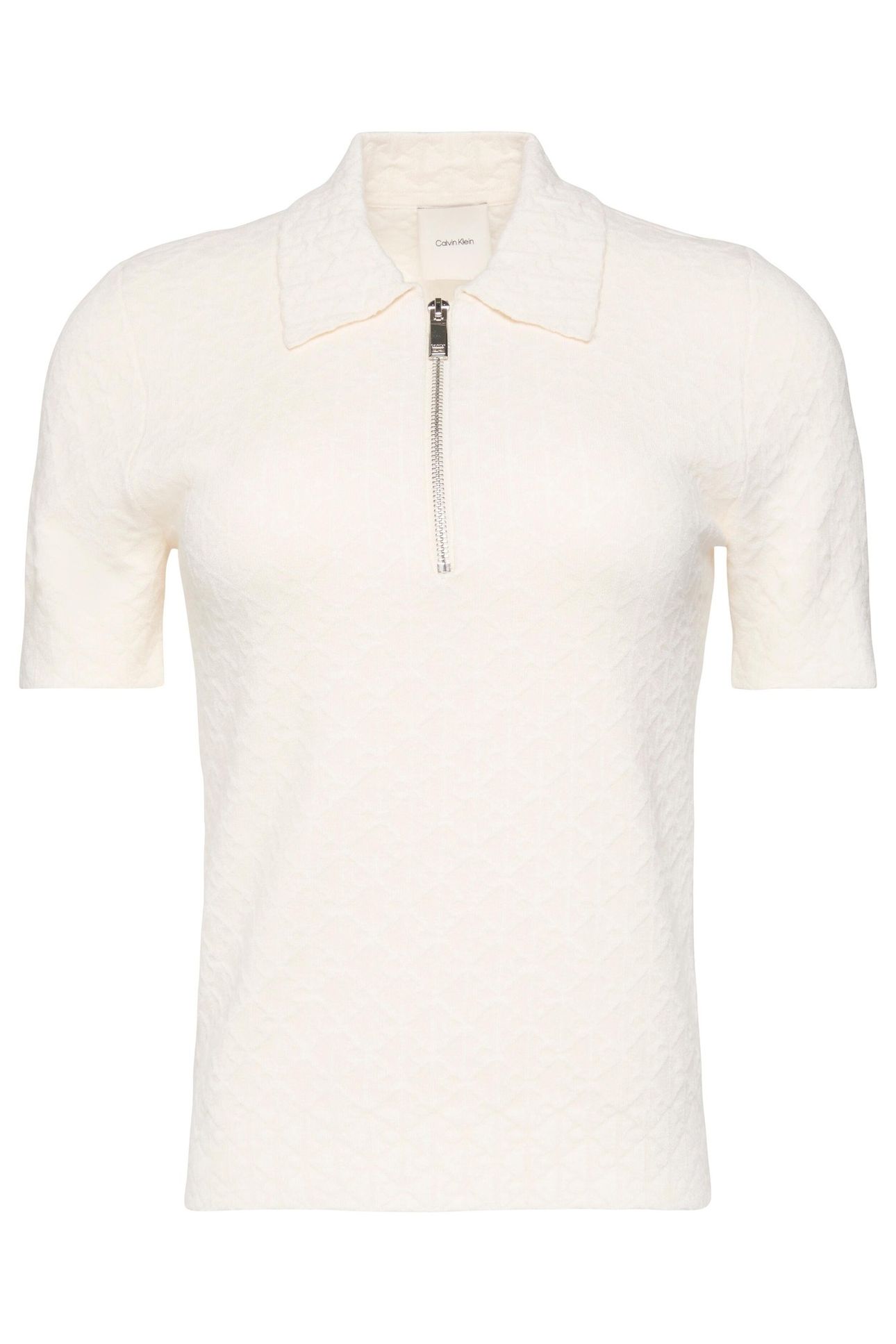 AOP TEXTURED SS TOP WHITE GREIGE COMBO 1