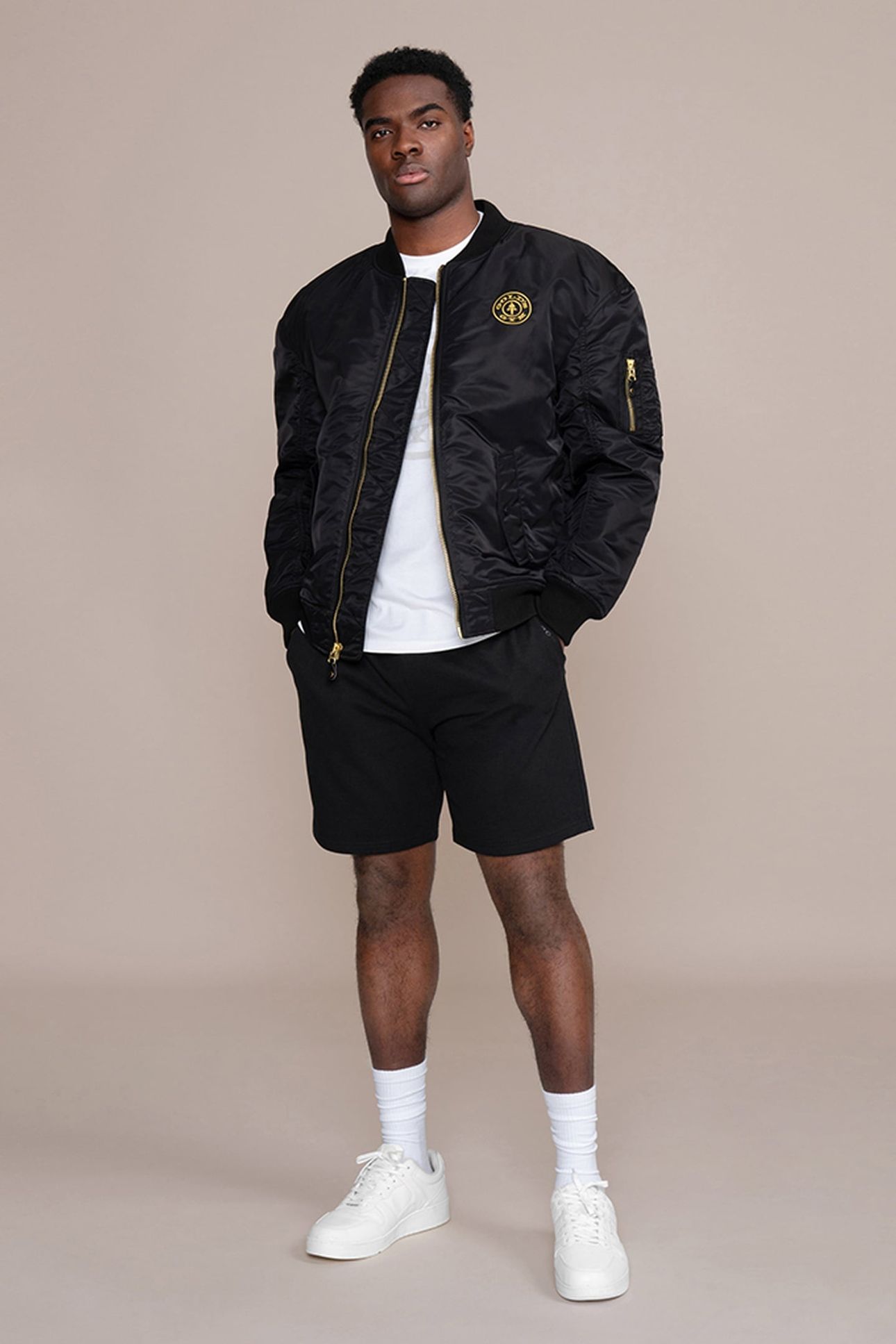 WEIGHT PLATE BOMBER JACKET BLACK 2