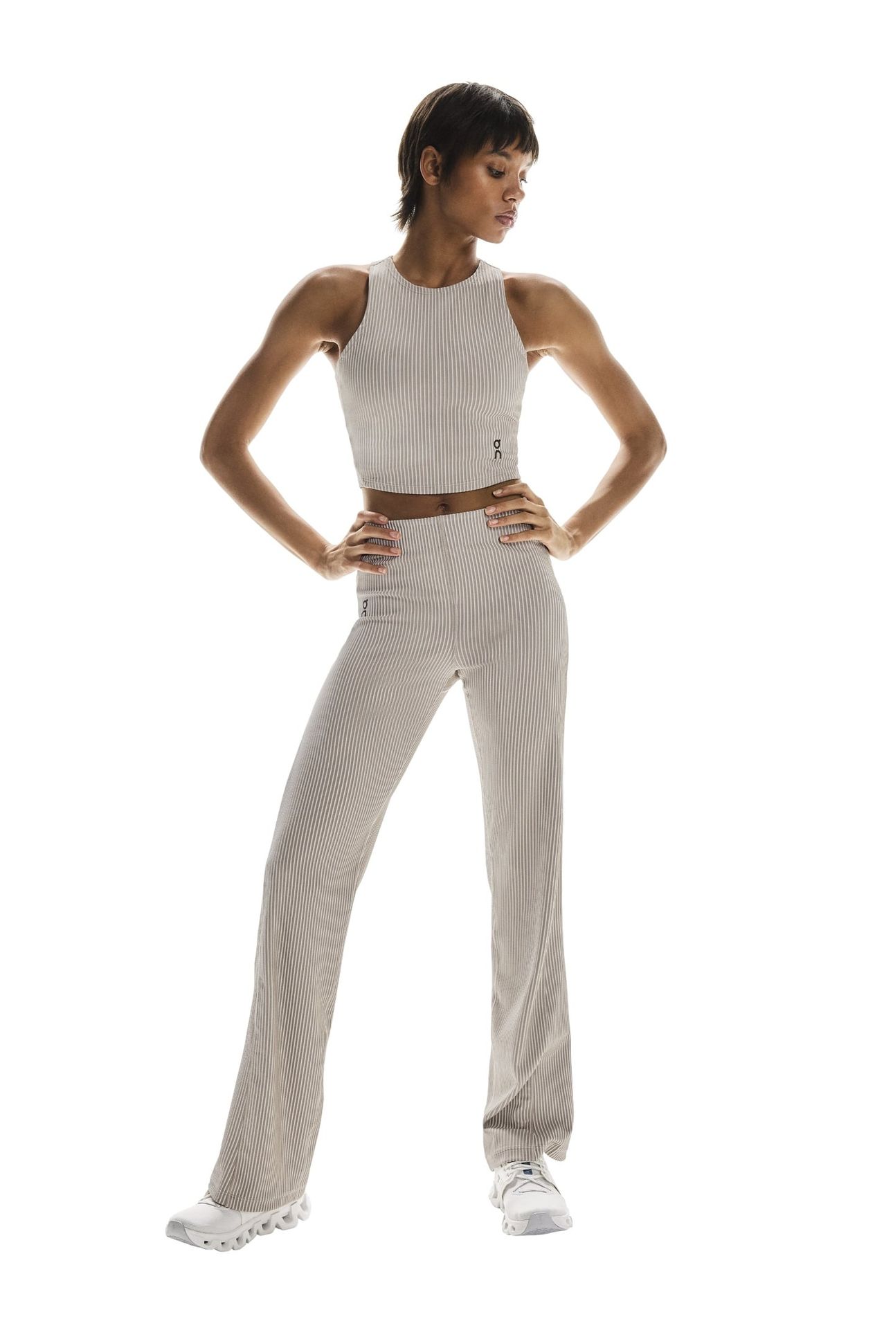 ALL-DAY RIBBED PANTS 1 DESERT | WHITE 3
