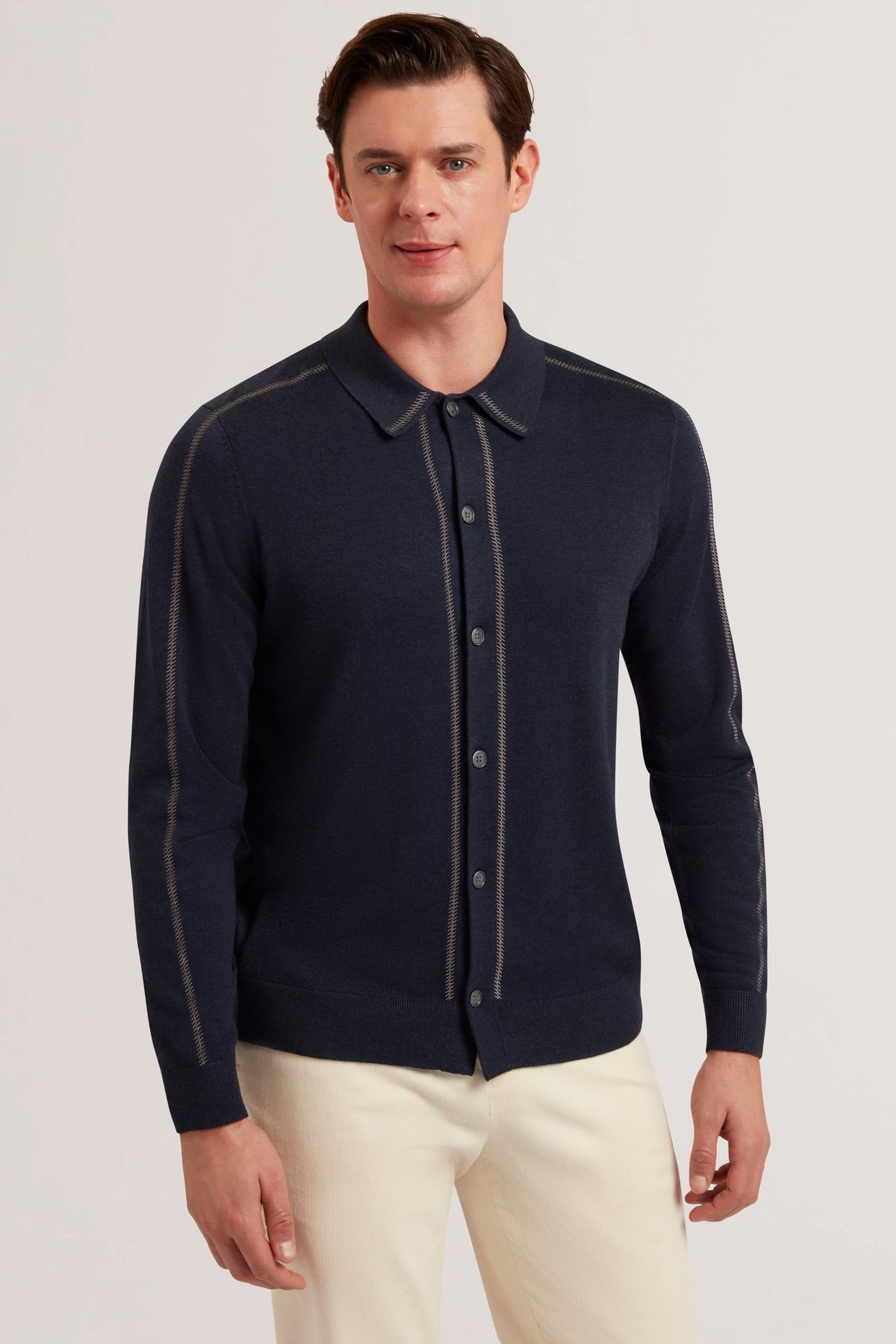 RITAR REGULAR EMBROIDERED SHIRT NAVY 1