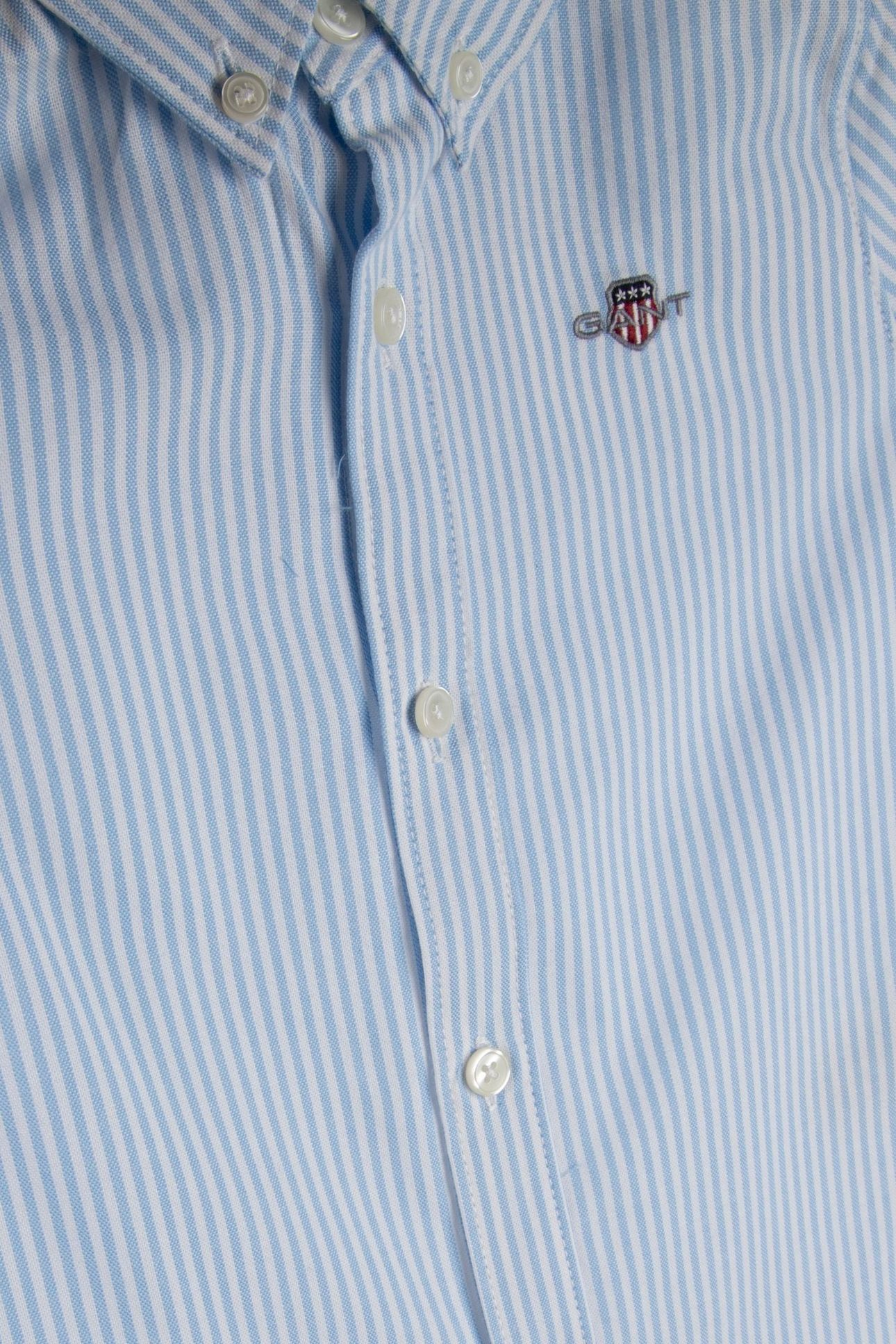 KIDS BOYS SHIELD OXFORD STRIPE SHIRT SKY BLUE 4