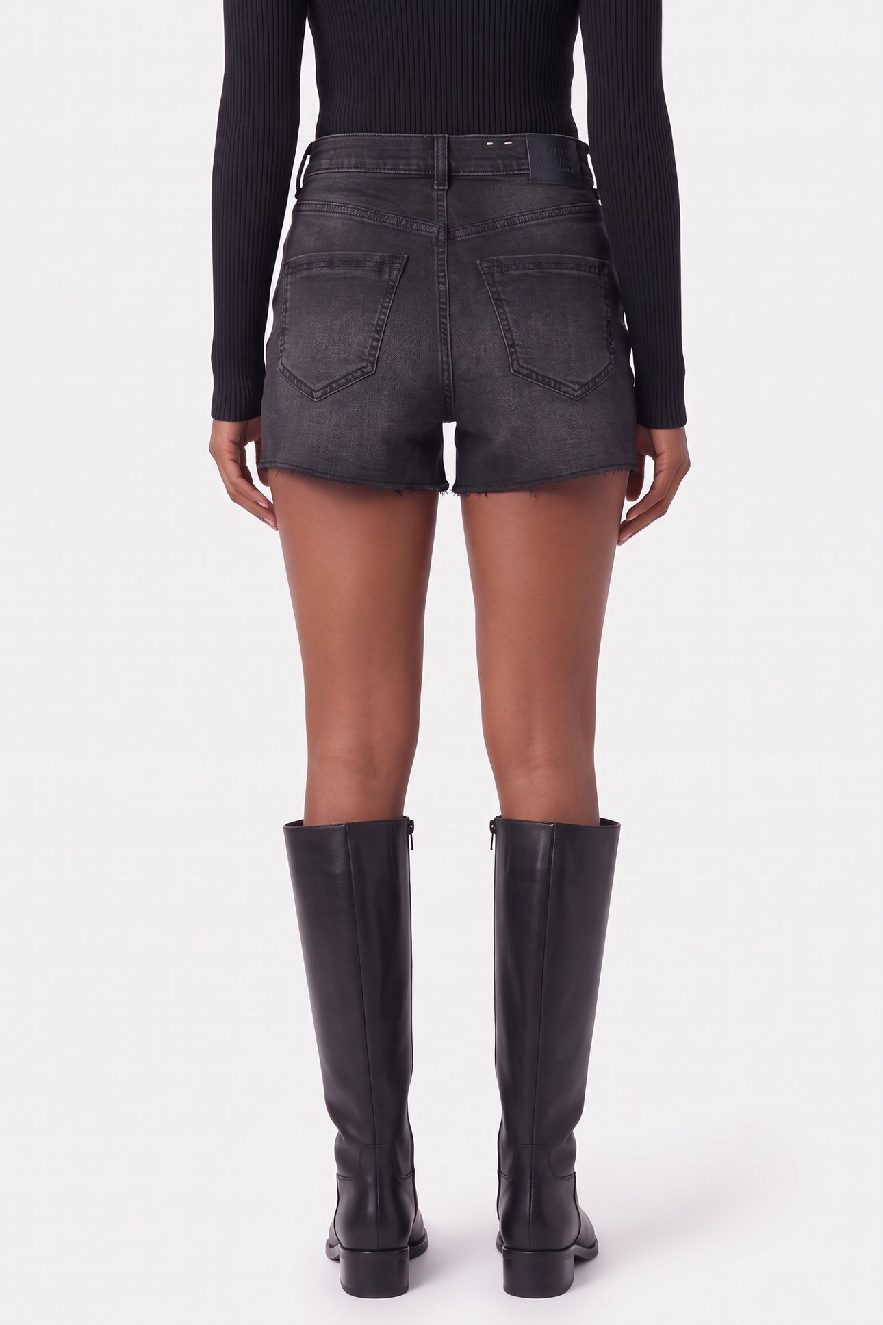 CORE THE RAY CUT OFF DENIM SHORT - BLACK NIGHT 2