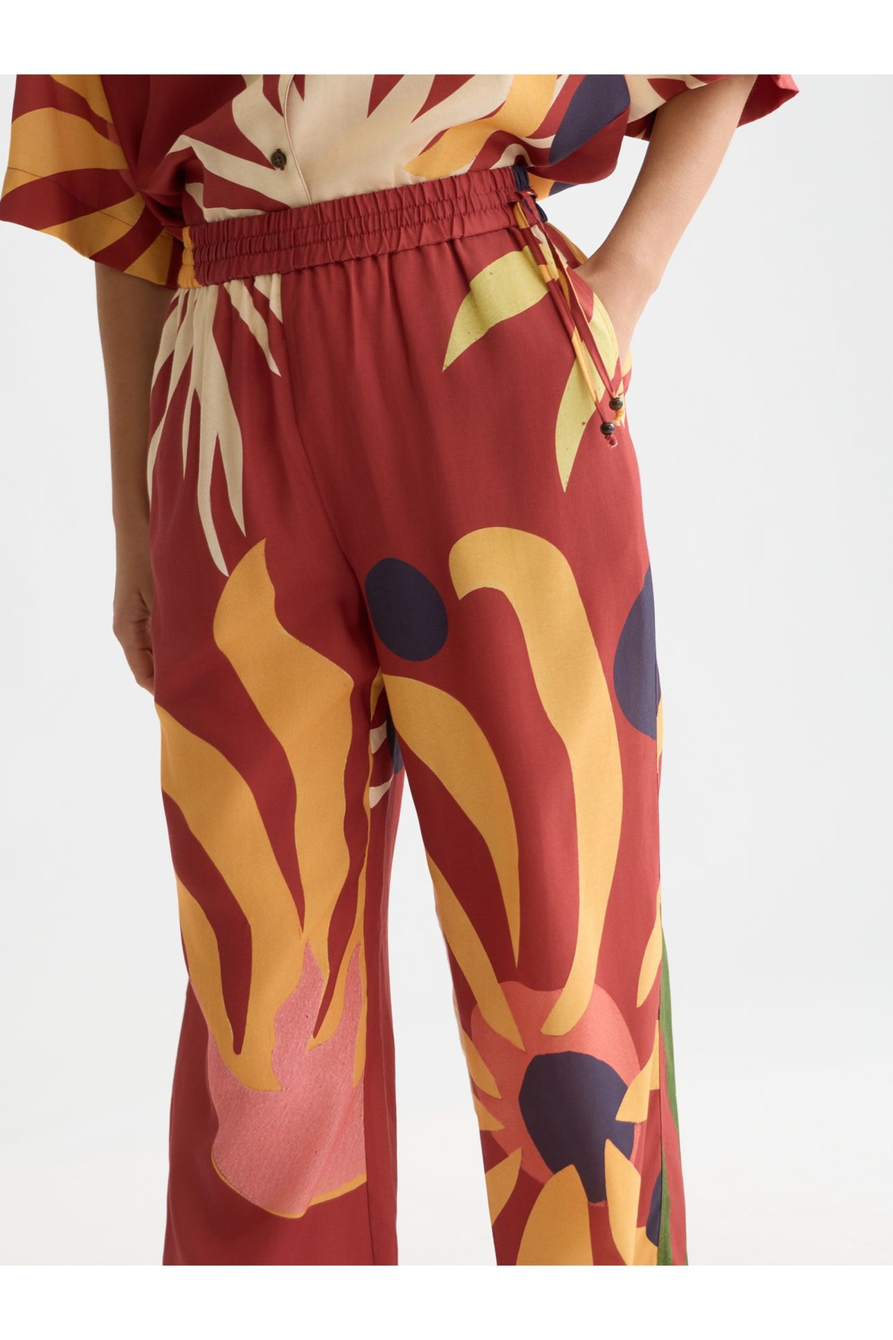 GIA - ALL OVER PRINTED PULL ON PANTS DESERT HAWAIIAN BURNT H 6