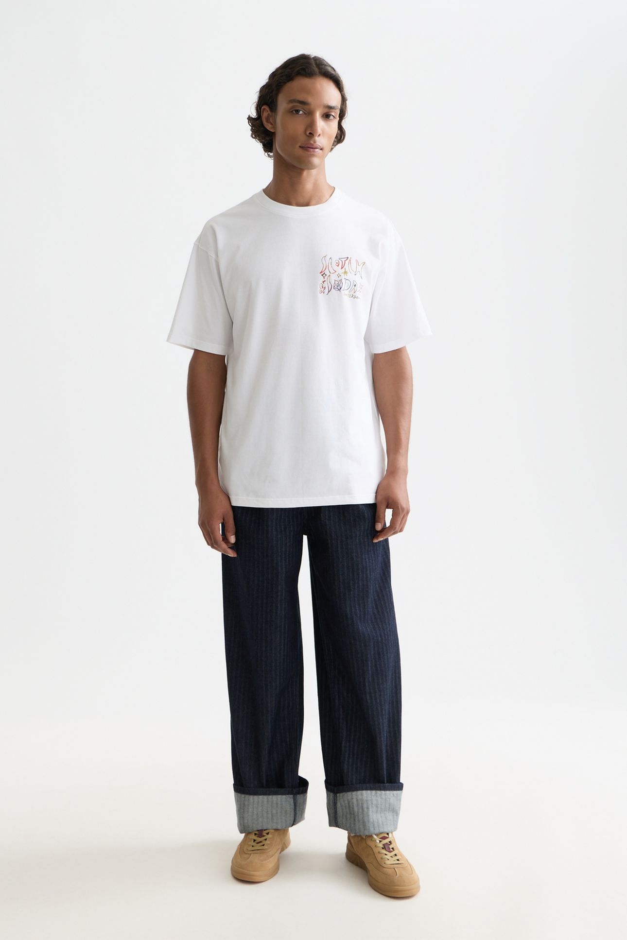 FRONT AND BACK ARTWORK RELAXED-FIT T-SHIRT WHITE/PASTEL 3