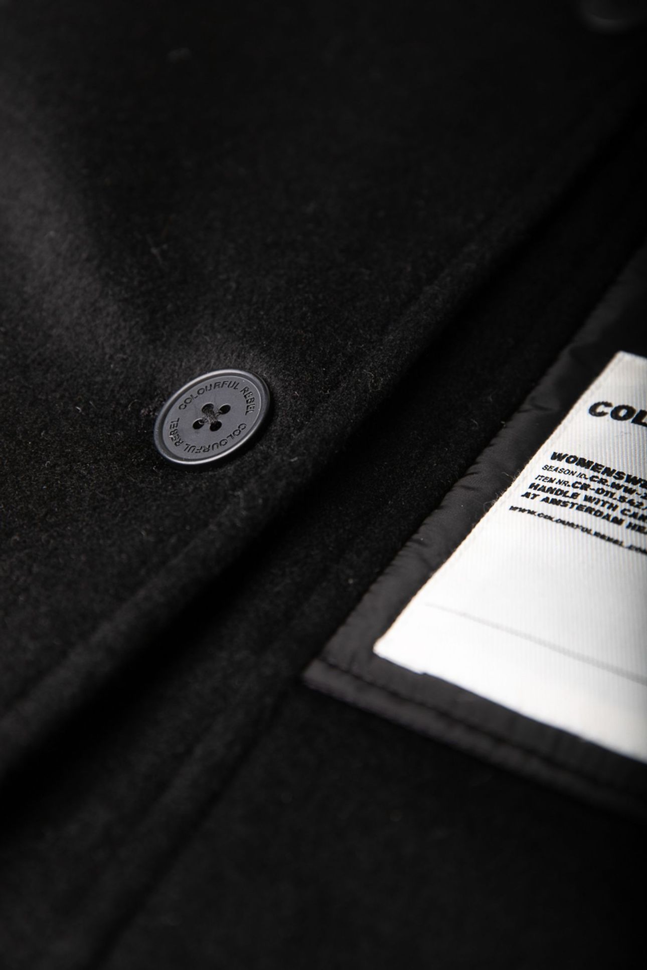 ADA CONTRAST WOOL LONG COAT BLACK 5