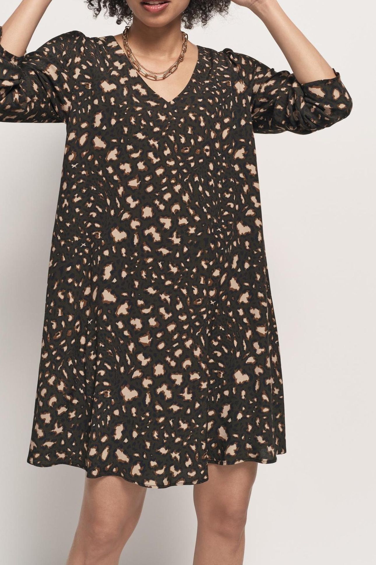 RELLA - KHAKI DRESS TACHISTE ANIMAL 6