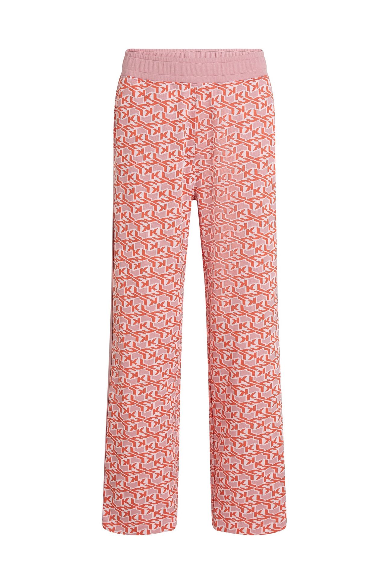 KLJ JACQUARD SWEATPANT GEO MONOGRAM RED 1