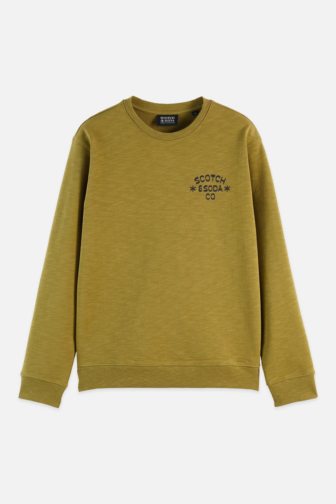 CHEST LOGO REGULAR-FIT SWEATSHIRT DARK BEIGE 1