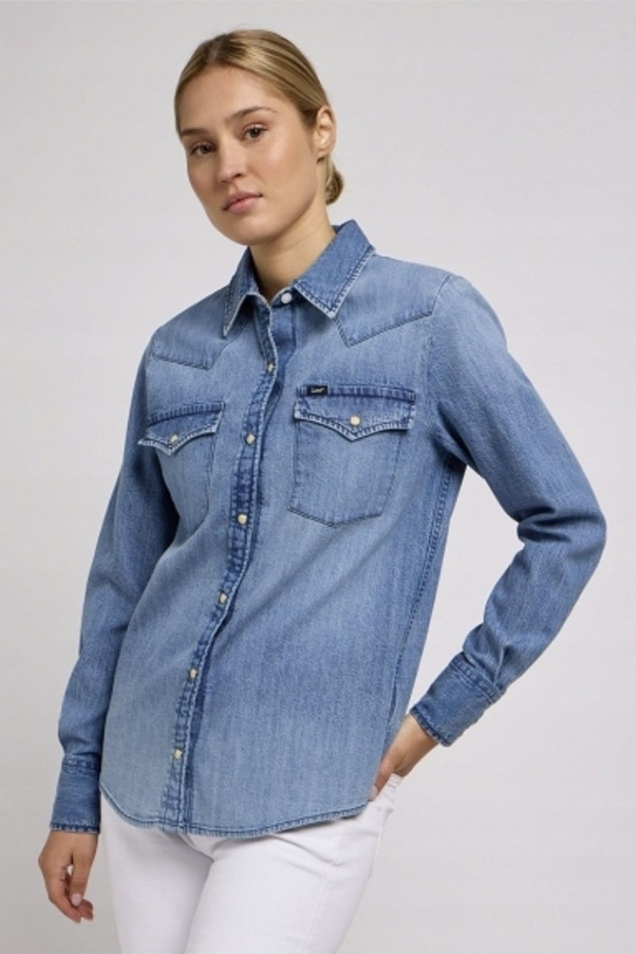 REGULAR WESTERN SHIRT MT RANGE REGULAR DENIM BLUE 1