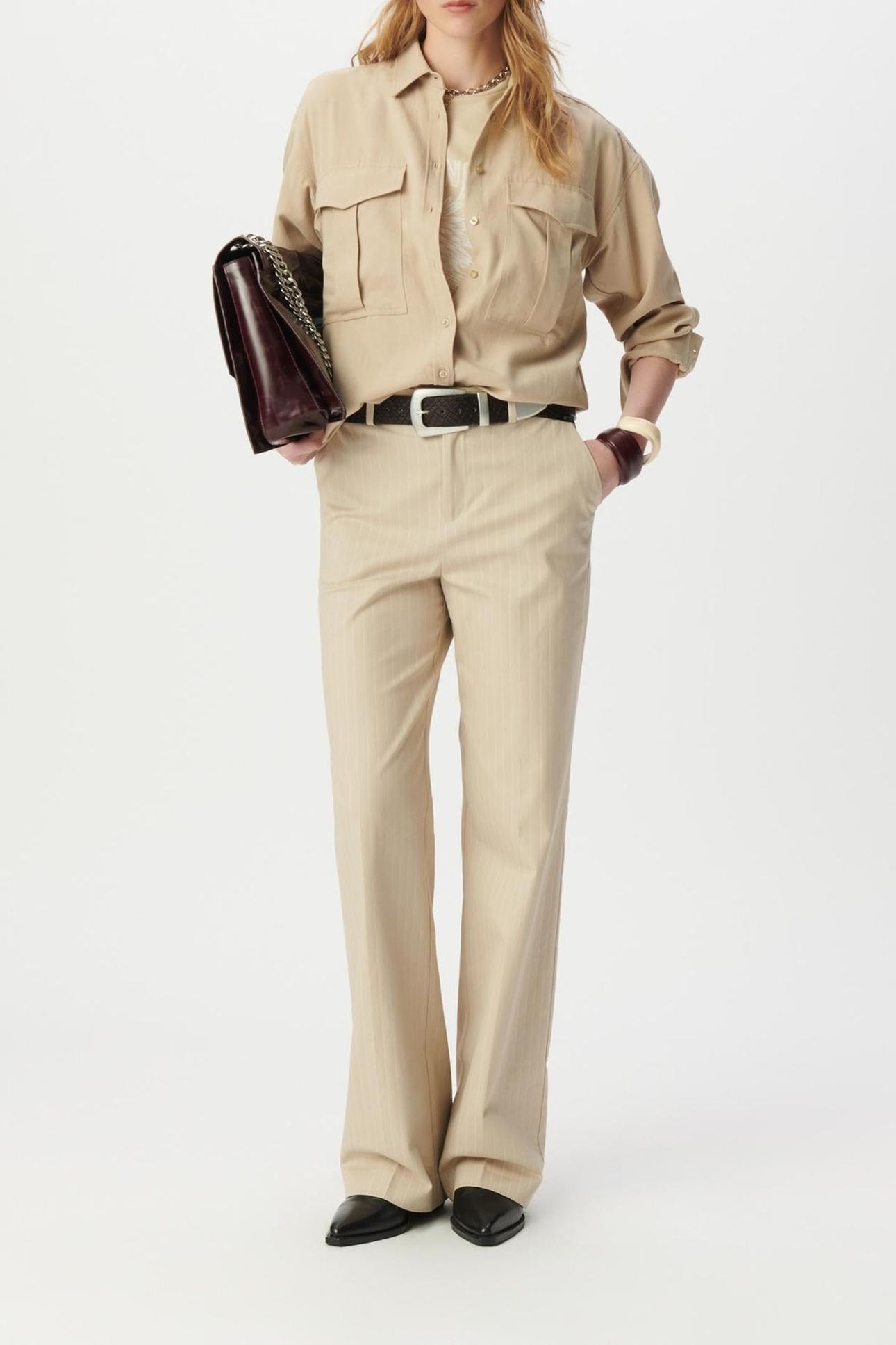 BEIGE OVERSIZED SHIRT WITH XL POCKETS 3