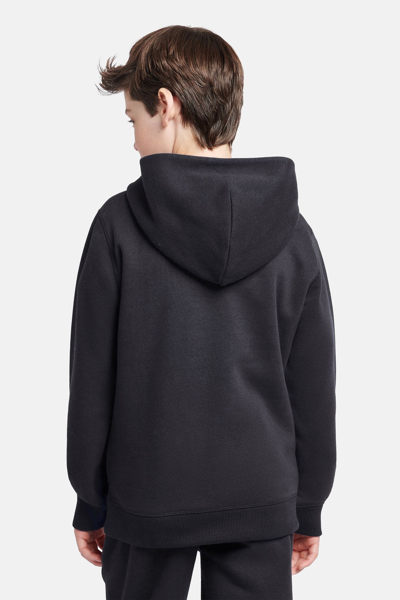 GRADE BOYS BRUSH BACK SMALL LOGO HOODIE BLACK 2