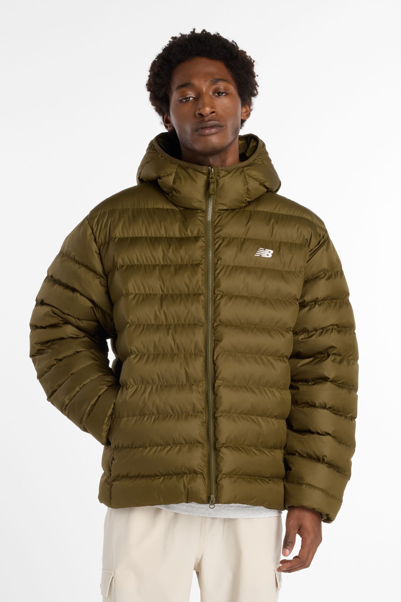 SPORT ESSENTIALS HOODED PUFFER WOODLAND 1