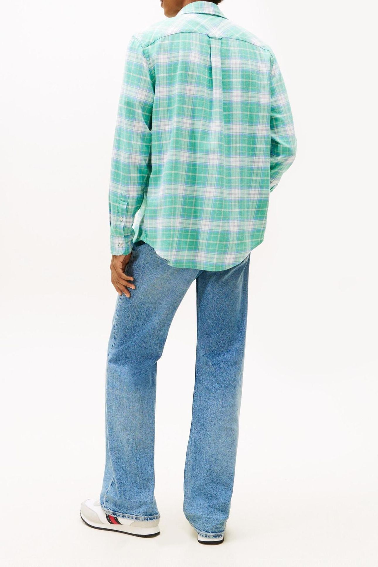 TJM REG FLANNEL CHECKED SHIRT ANTIQUE TEAL/BIG CHECK 3