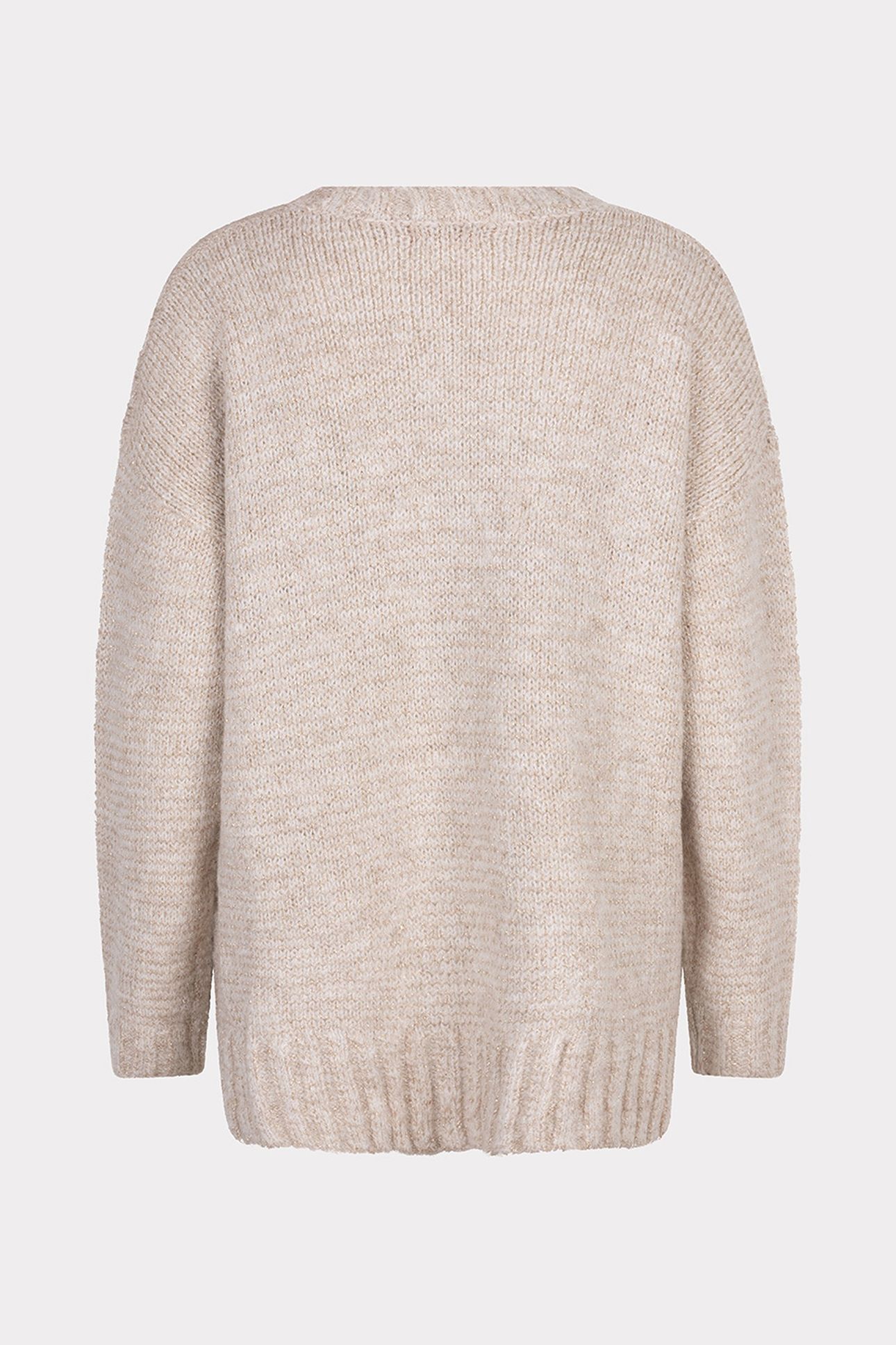SWEATER V-NECK LUREX SAND 5