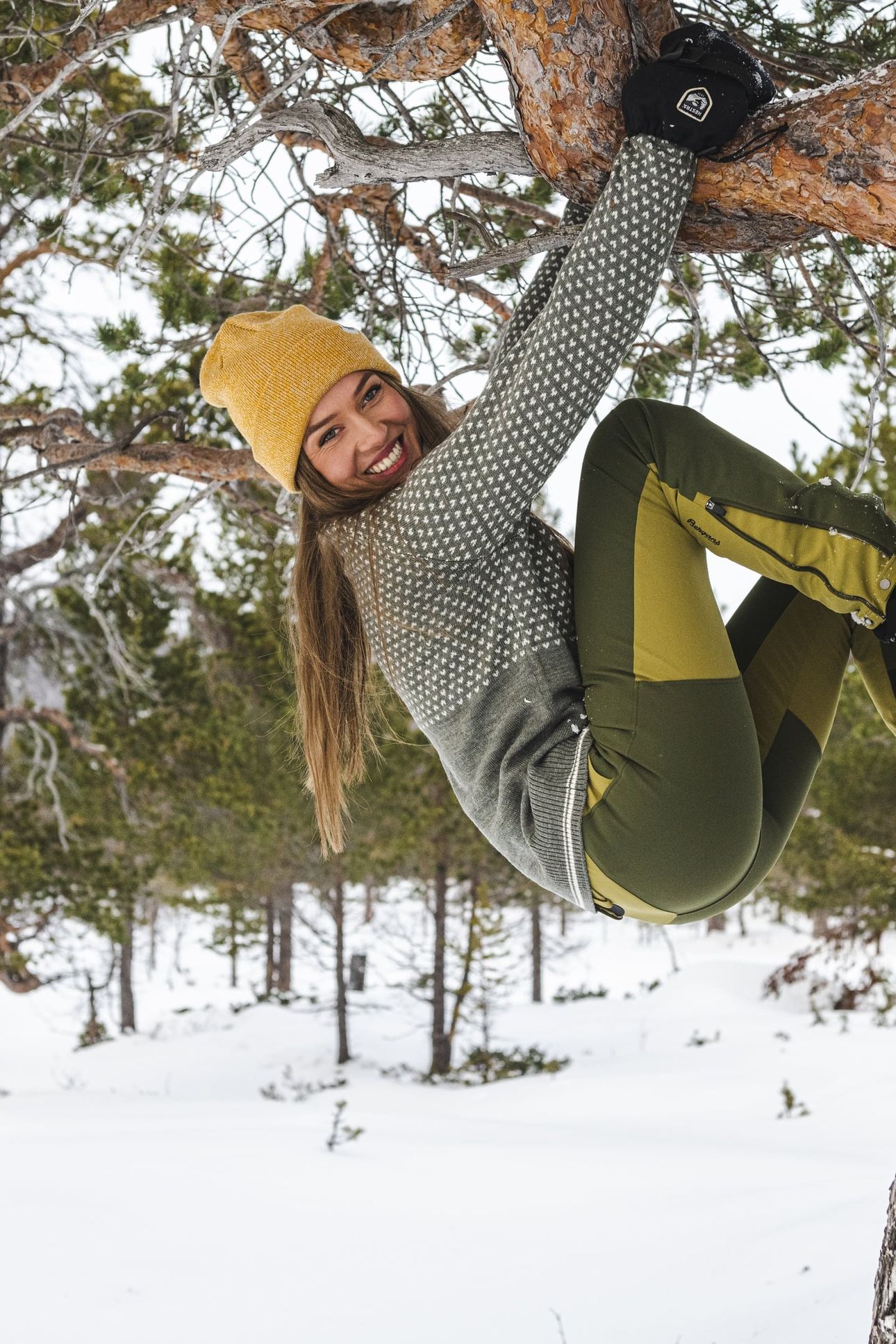 ISTJERN WARM FLEX W PANT GREEN/DARK OLIVE GREEN 2