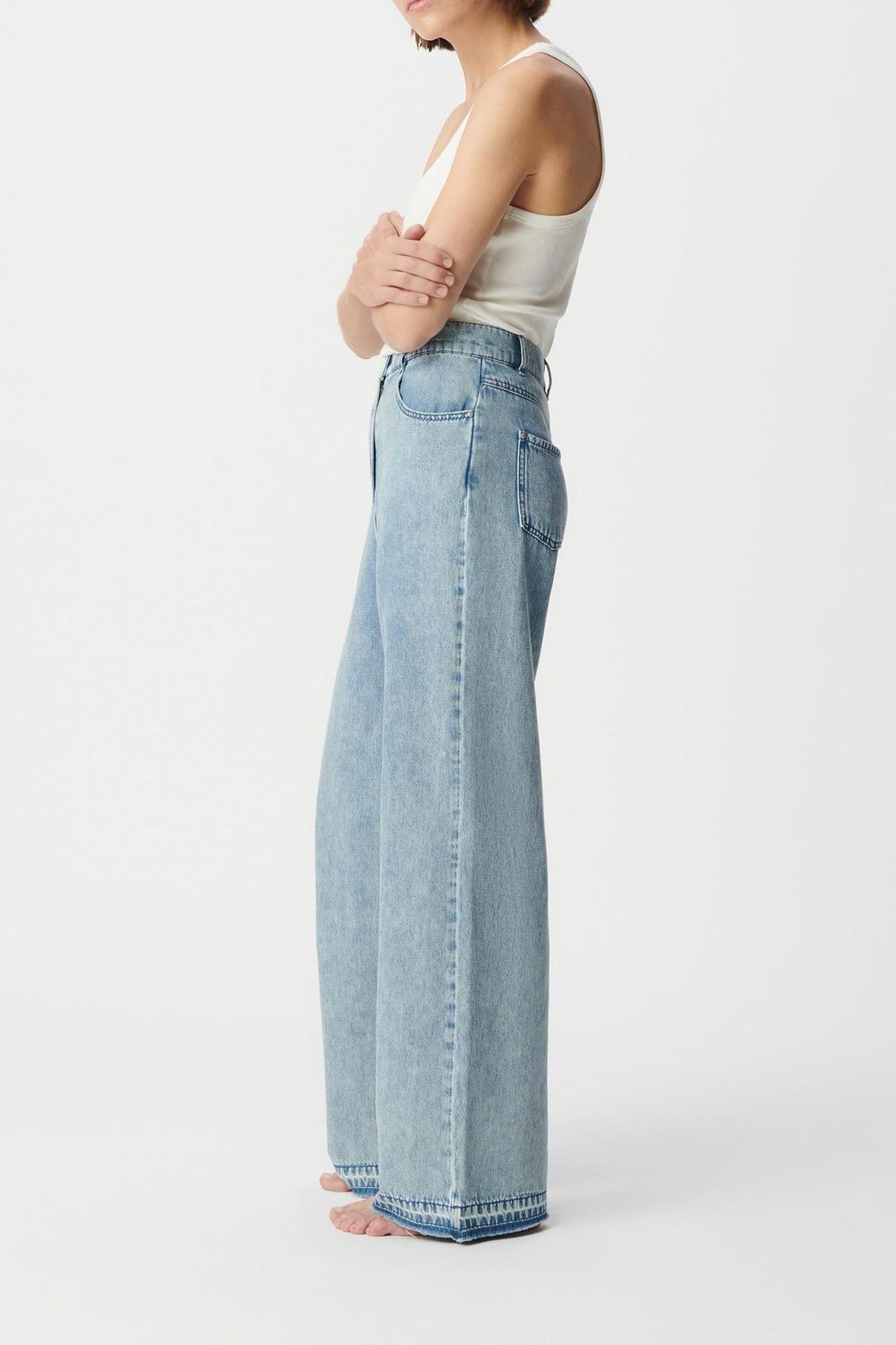 EDIE HIGH-WAISTED WIDE-LEG LIGHT BLUE JEANS 3