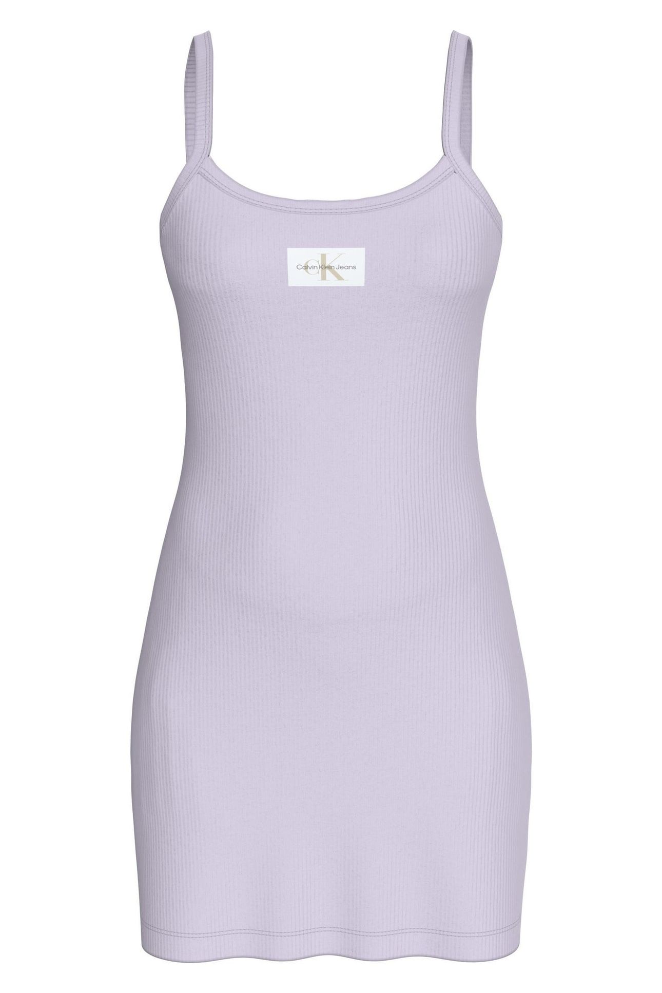 WOVEN LABEL RIB TANK PASTEL LILAC 1