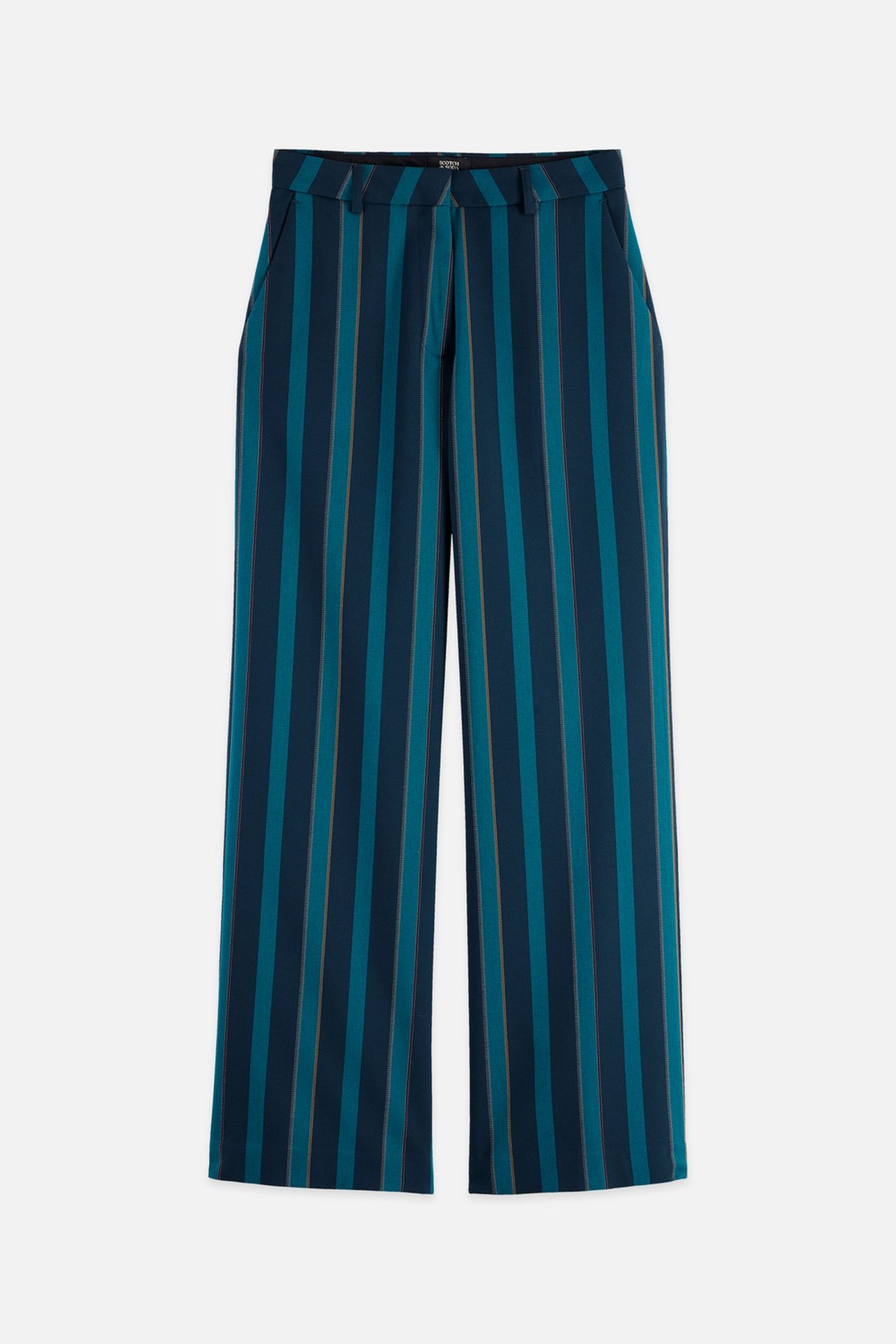 EDIE - HIGH RISE WIDE LEG BLANKET STRIPE PANTS CARBON STRIPE 1