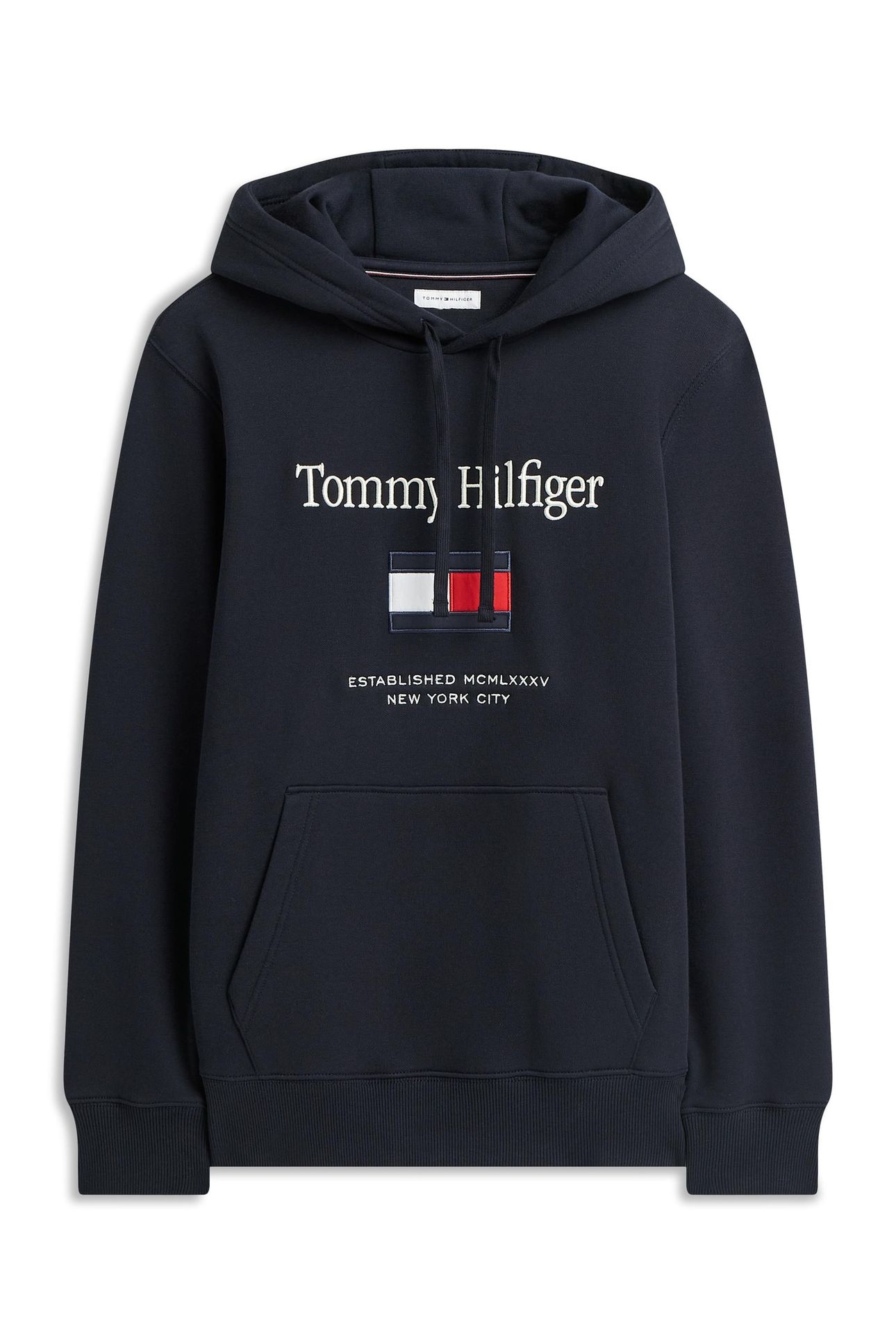 TOMMY EMBRO FLAG HOODIE NAVY BLUE 3