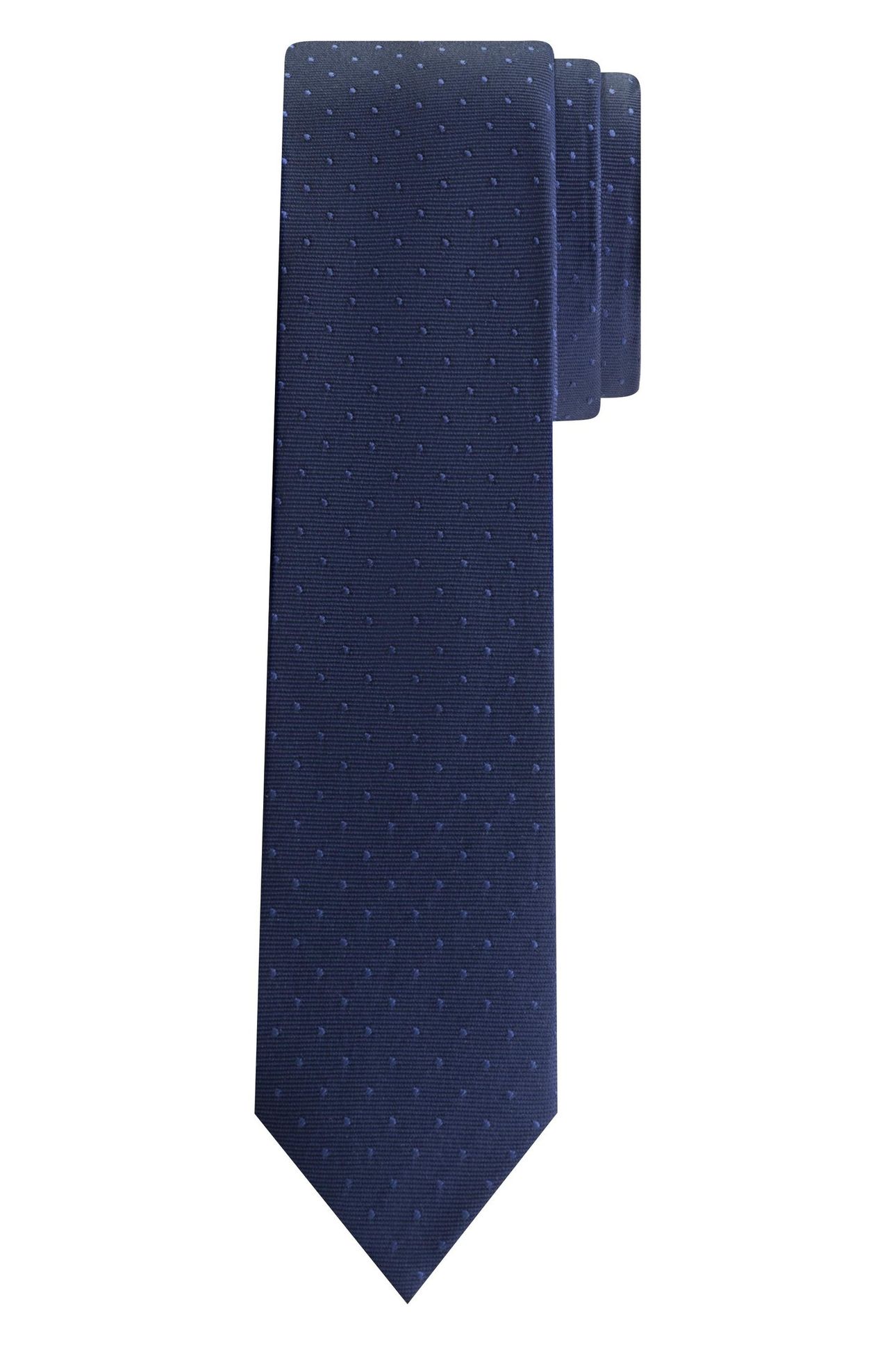 MINIMAL DOT SILK TIE DELTA BLUE 1