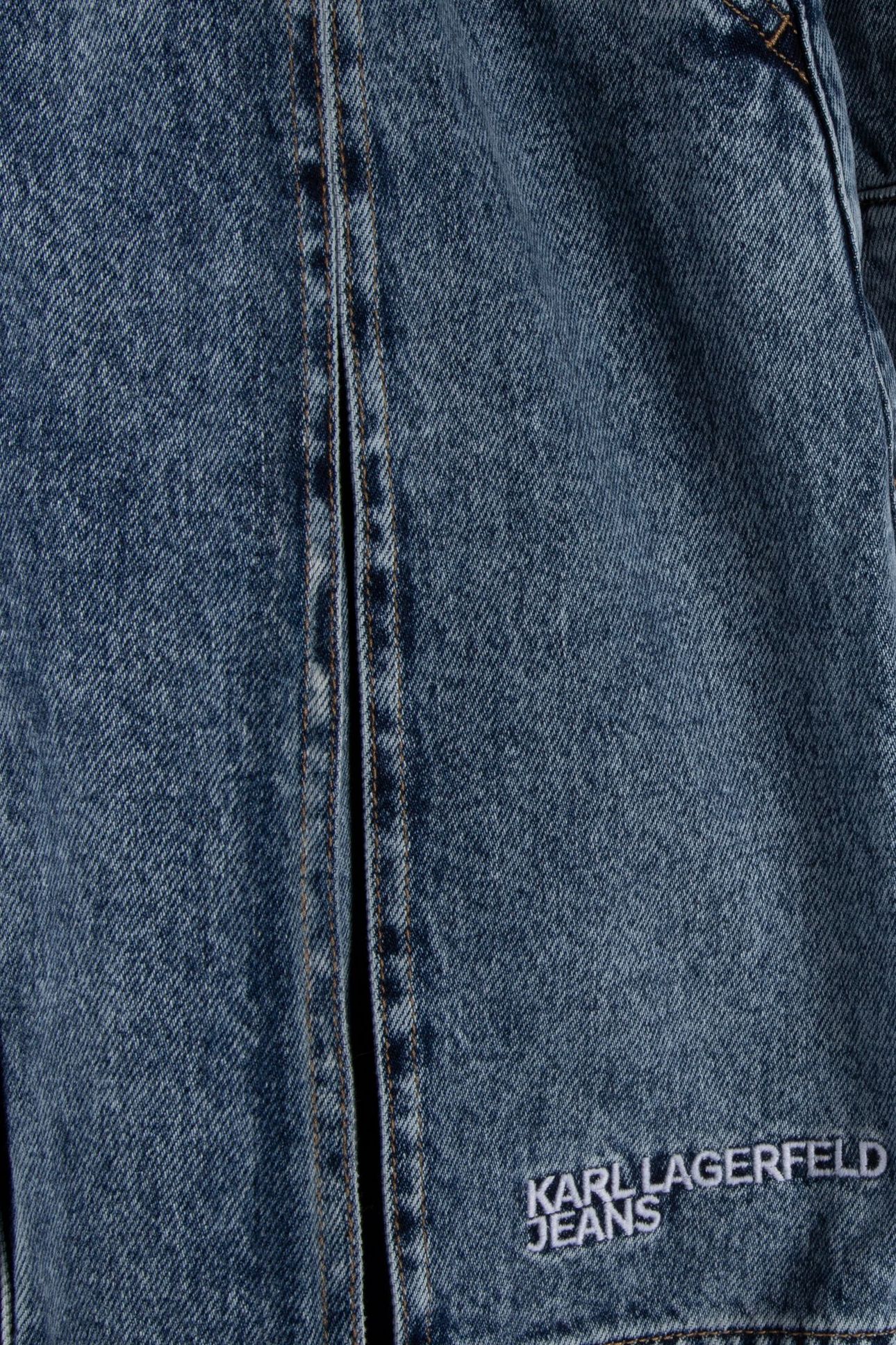 KLJ DENIM PLEATED DRESS MID BLUE 5