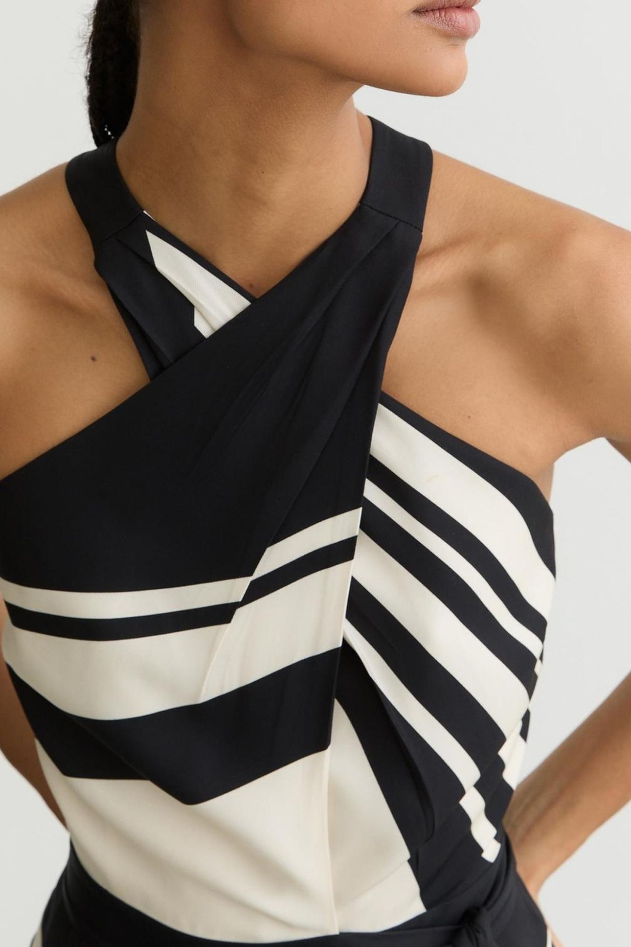 PRINTED WIDE LEG JUMPSUIT BLACK/IVORY 7