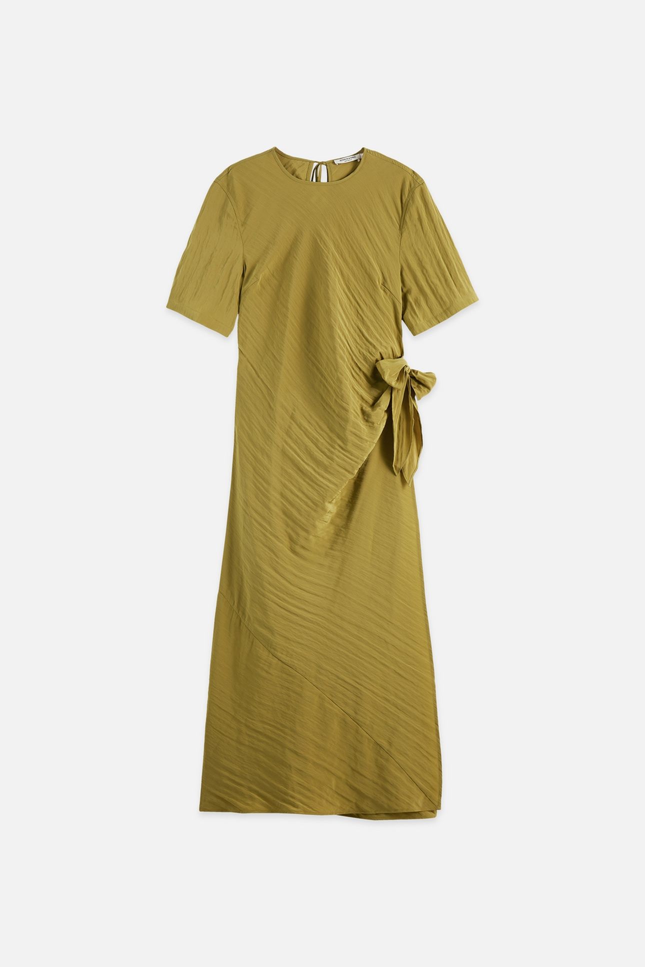 TIE WRAP MIDI DRESS GREEN MOSS 3