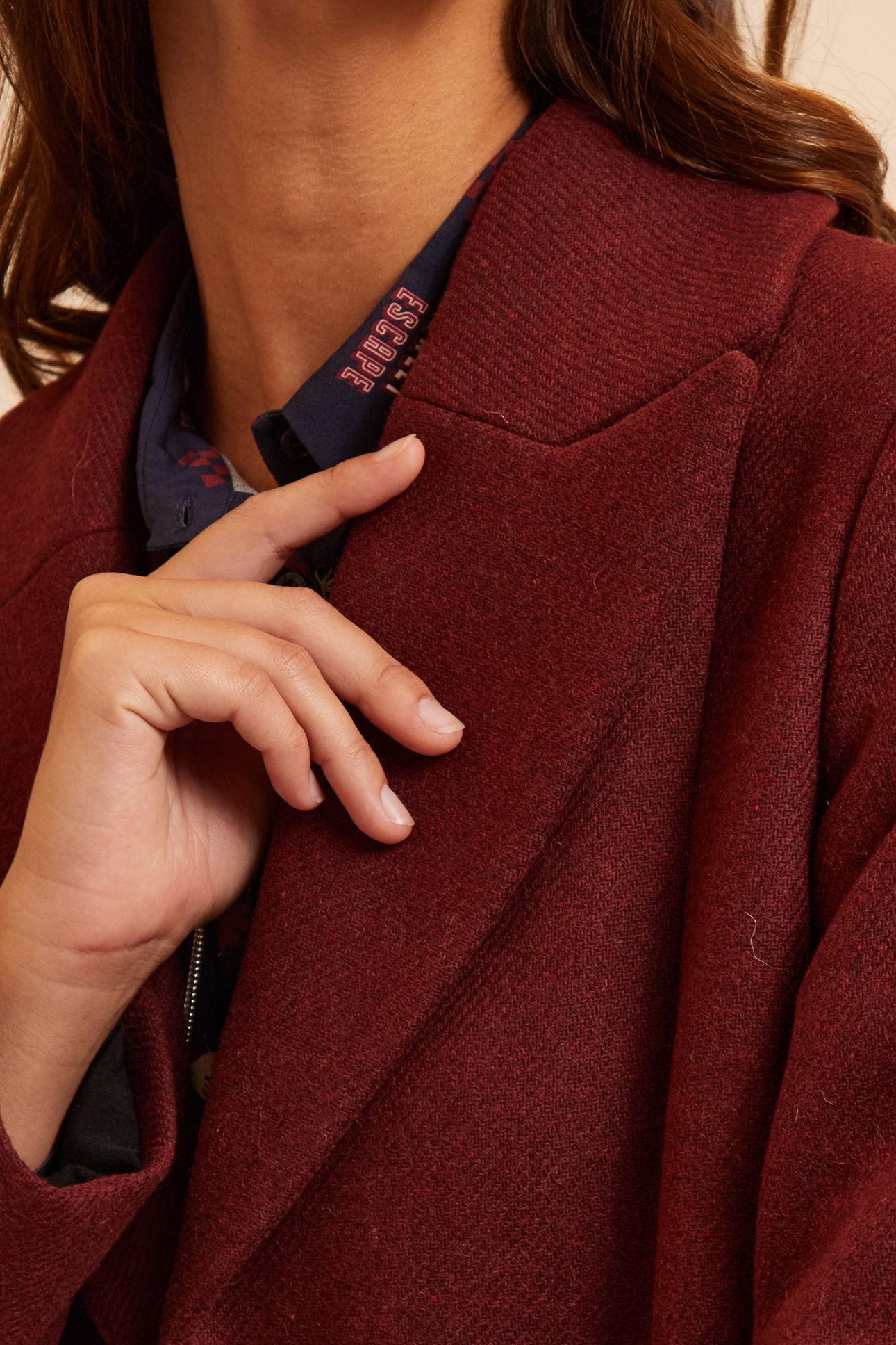 BURGUNDY LONG COAT 3