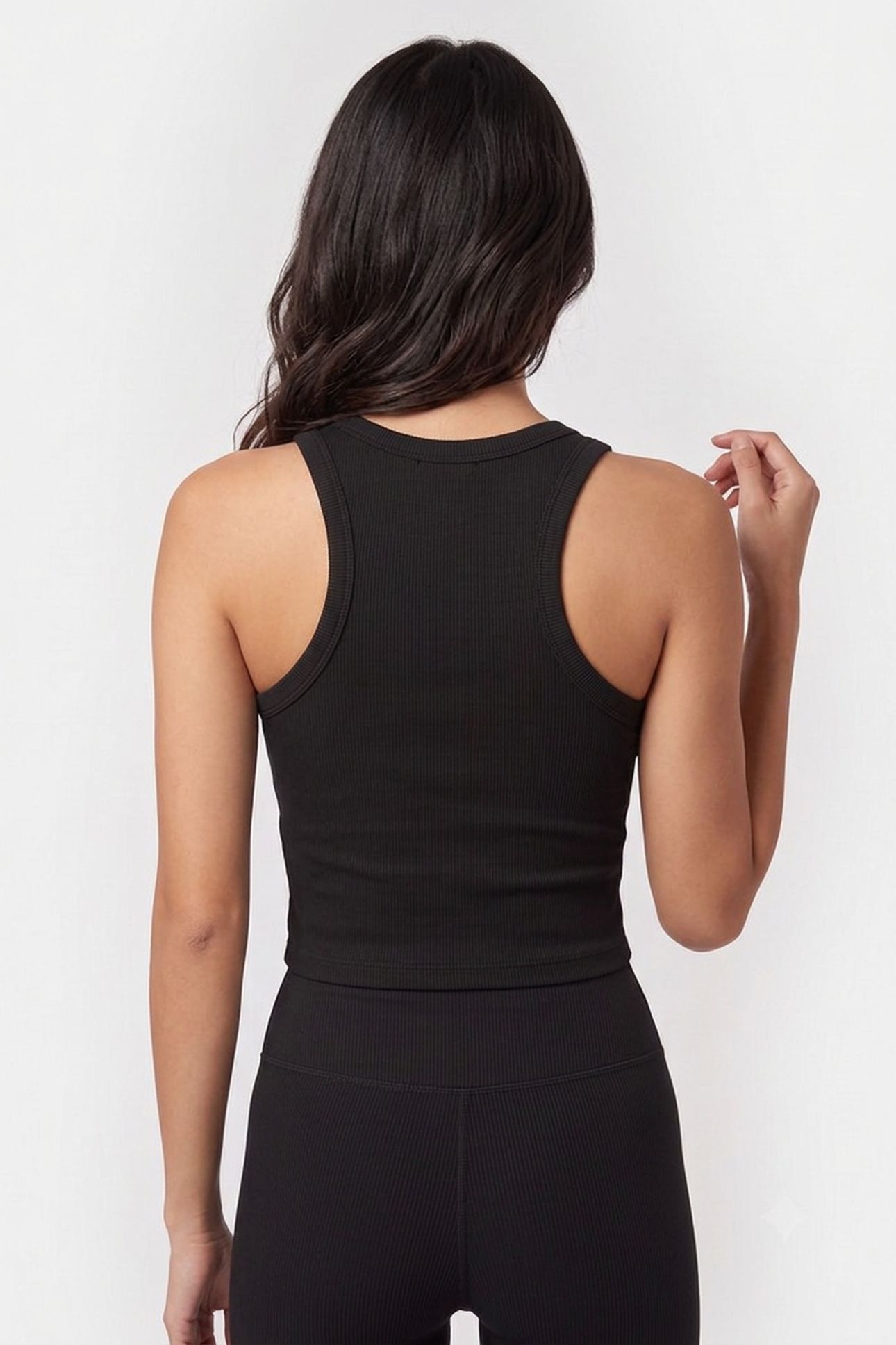 RIBBED TANK BLACK 2