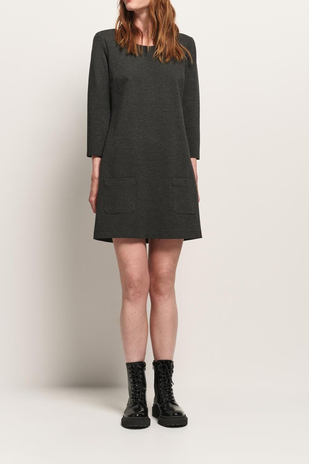 ROBBY - GREY MILANO KNIT DRESS 3