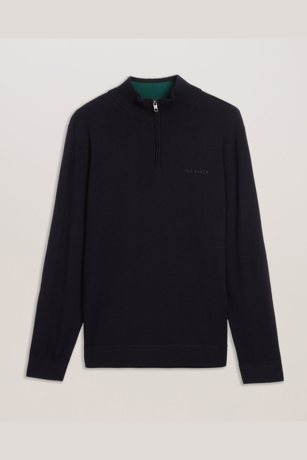 FASHBEE LS BRANDED MERINO HALF ZIP NAVY 3